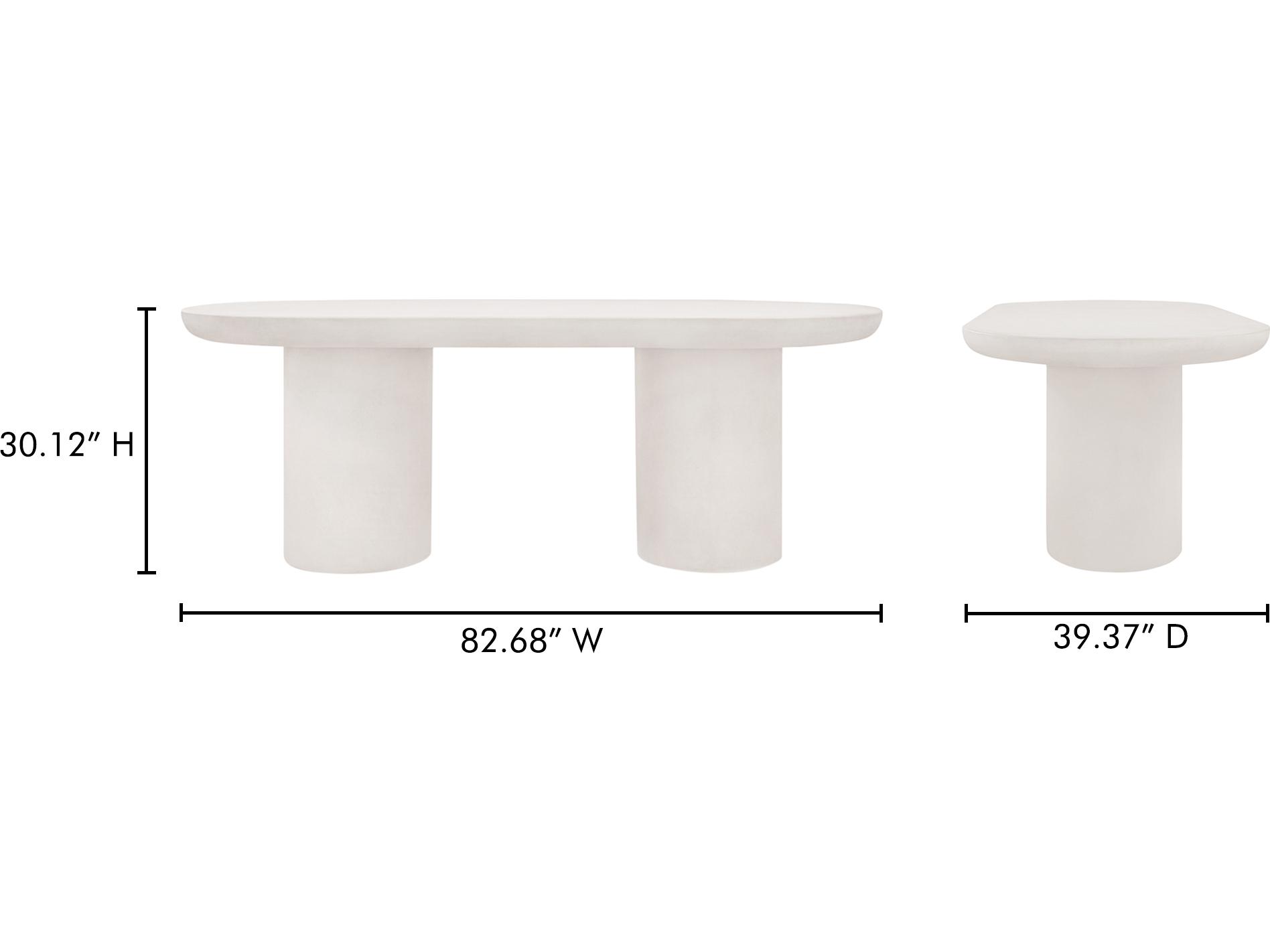 Moe's Home Rocca Oval Concrete Dining Table