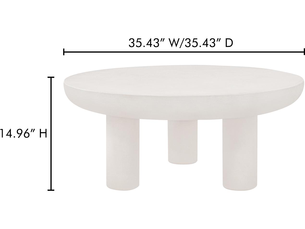 Moe's Home Rocca Round Concrete Coffee Table