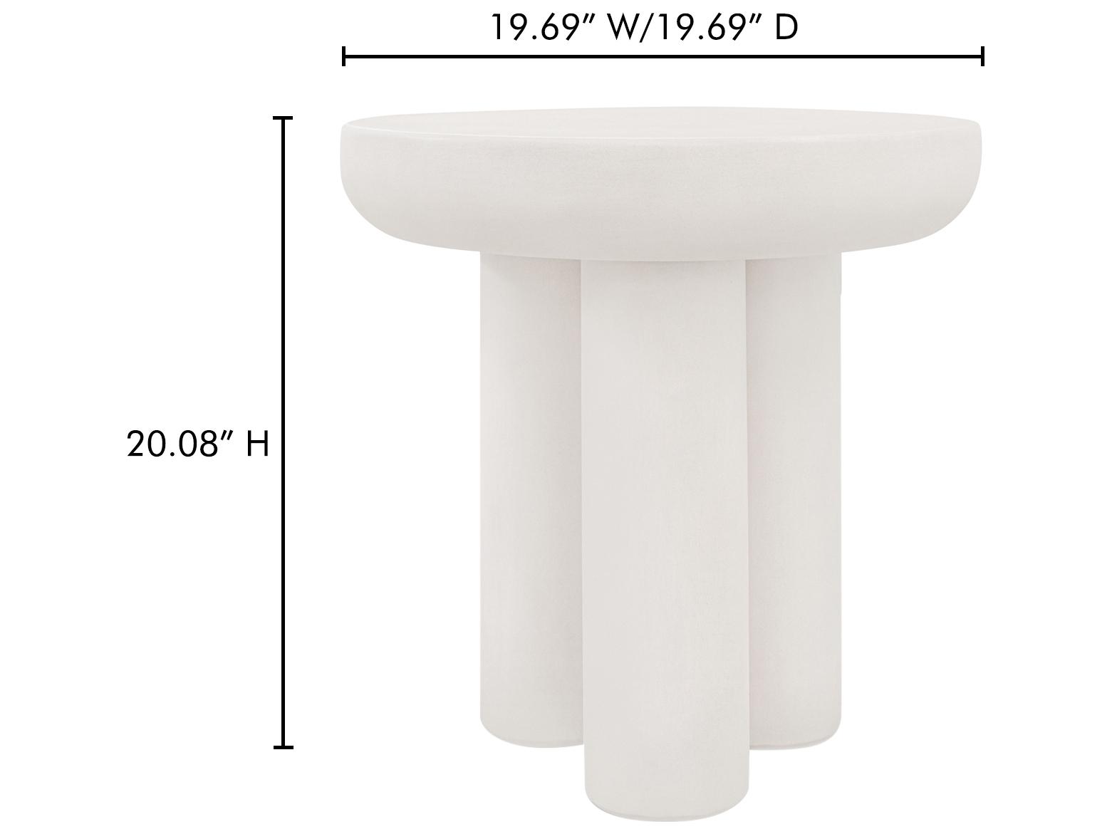 Moe's Home Rocca Round Ceramic End Table