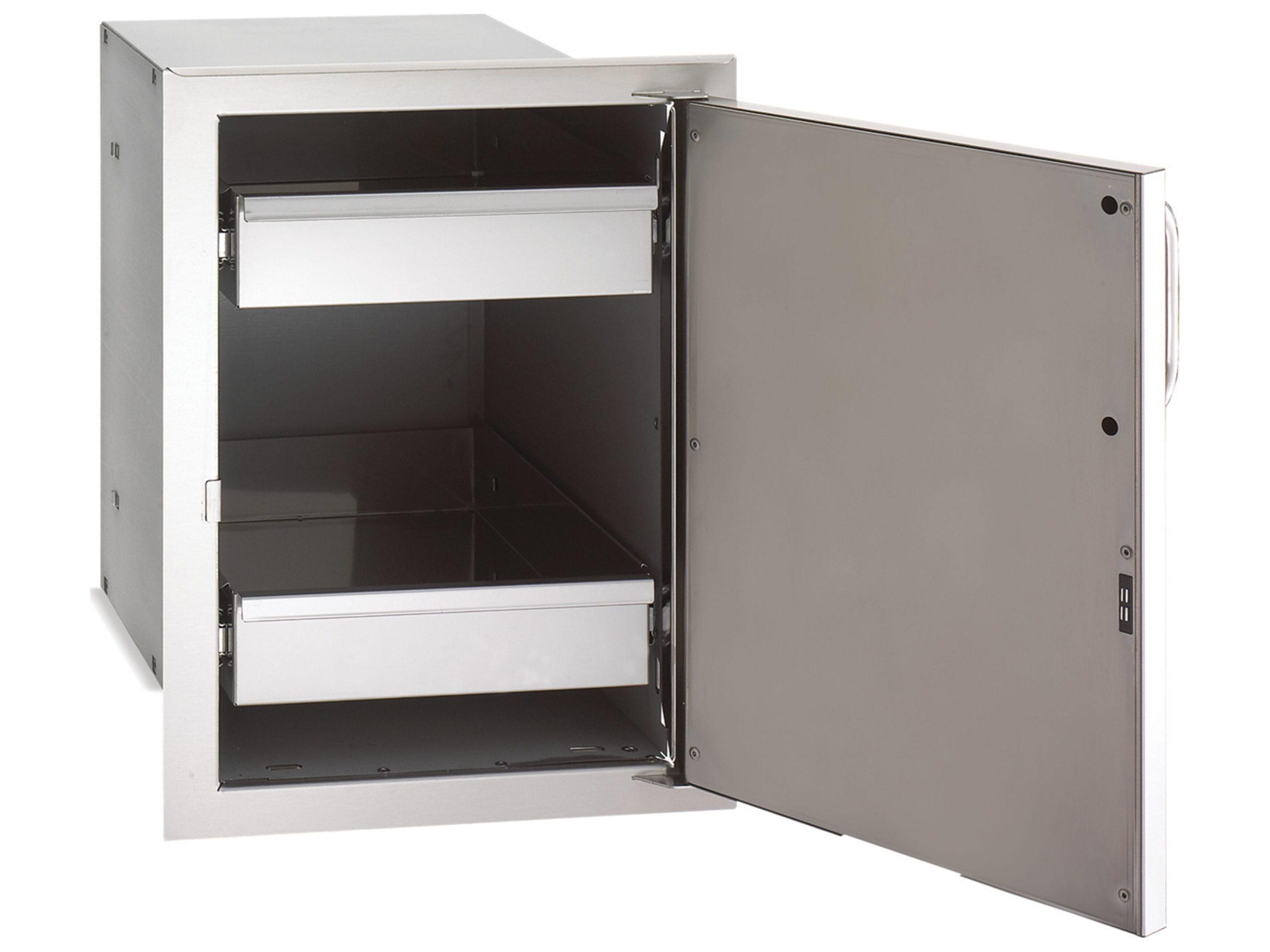 Fire Magic Single Access Door with Tank Tray & Louvers (Right Hinge)
