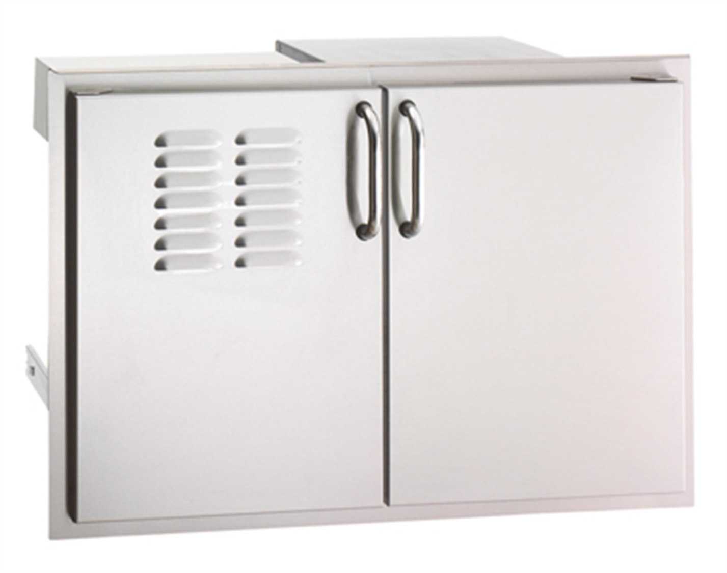 Fire Magic Select Stainless Steel Double Door Access with Dual Drawer & Trash Tray