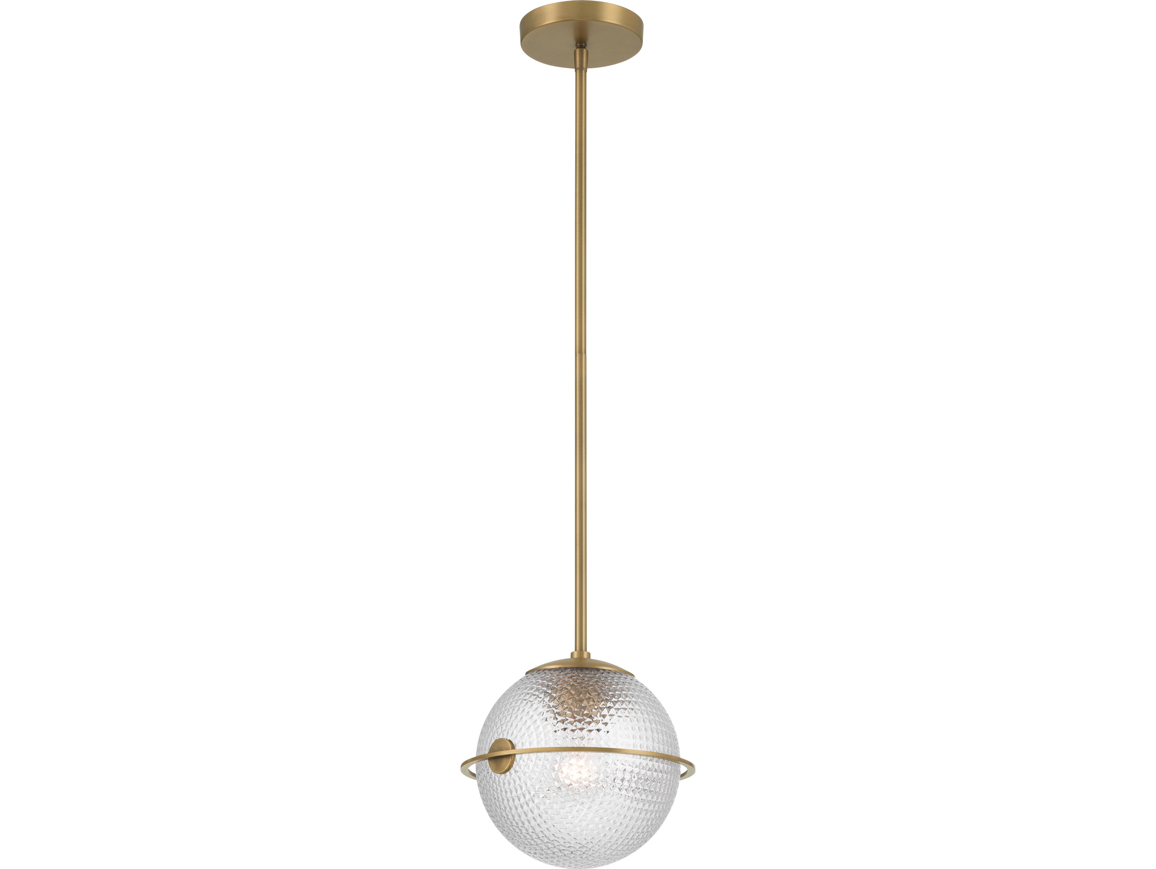 Minka Lavery Luniva 1-Light Legacy Brass Globe Mini Pendant