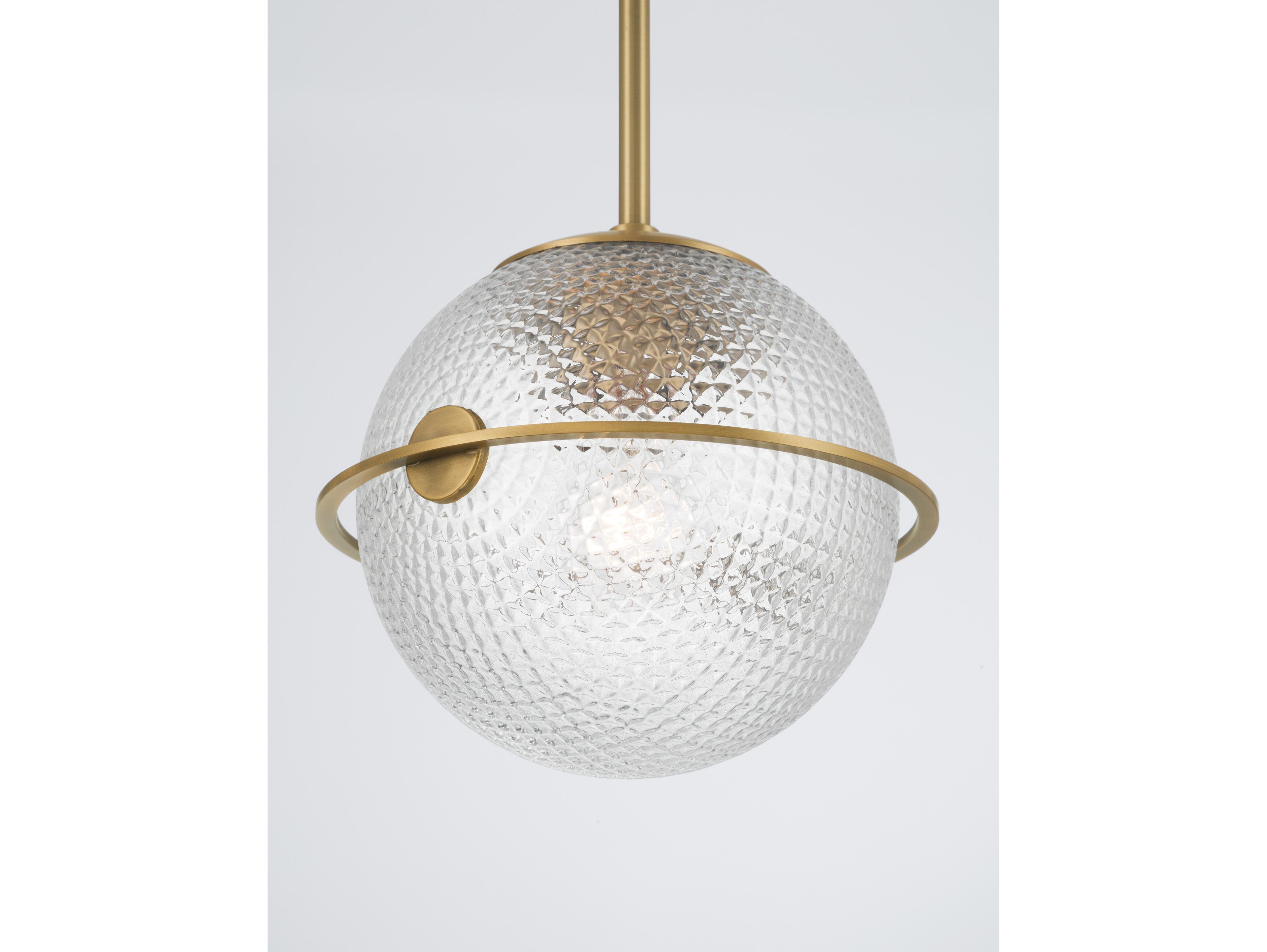Minka Lavery Luniva 1-Light Legacy Brass Globe Mini Pendant
