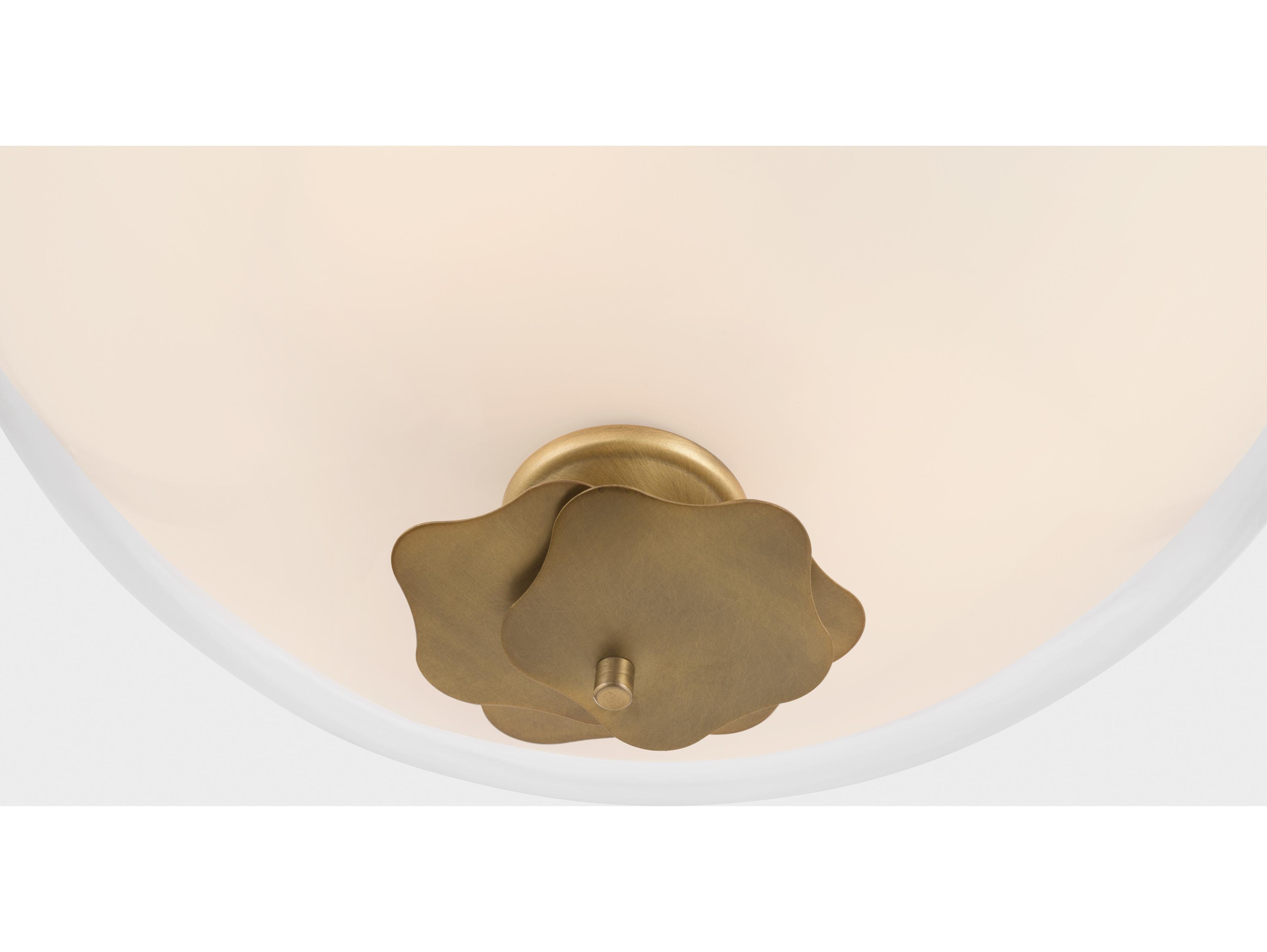 Minka Lavery Elowen 3-Light Legacy Brass Bowl Semi Flush Mount