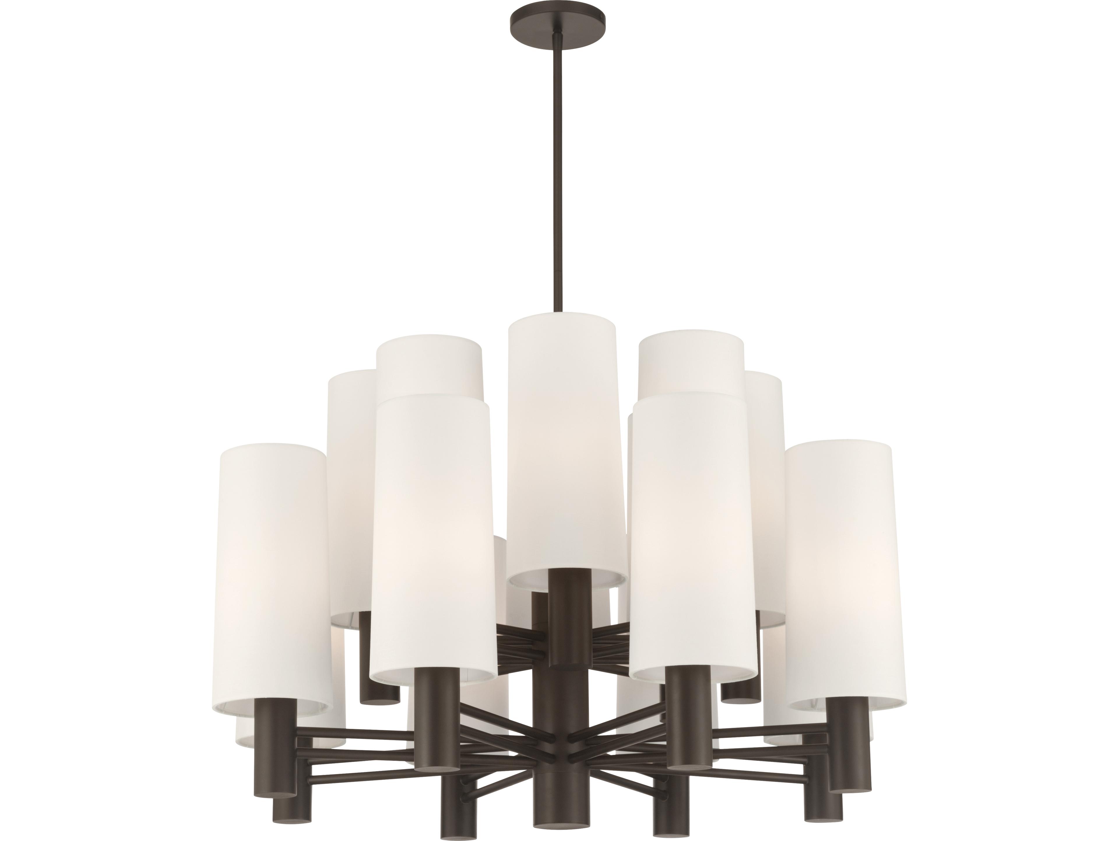 Minka Lavery Draxen 16-Light Dark Bronze Cylinder Chandelier