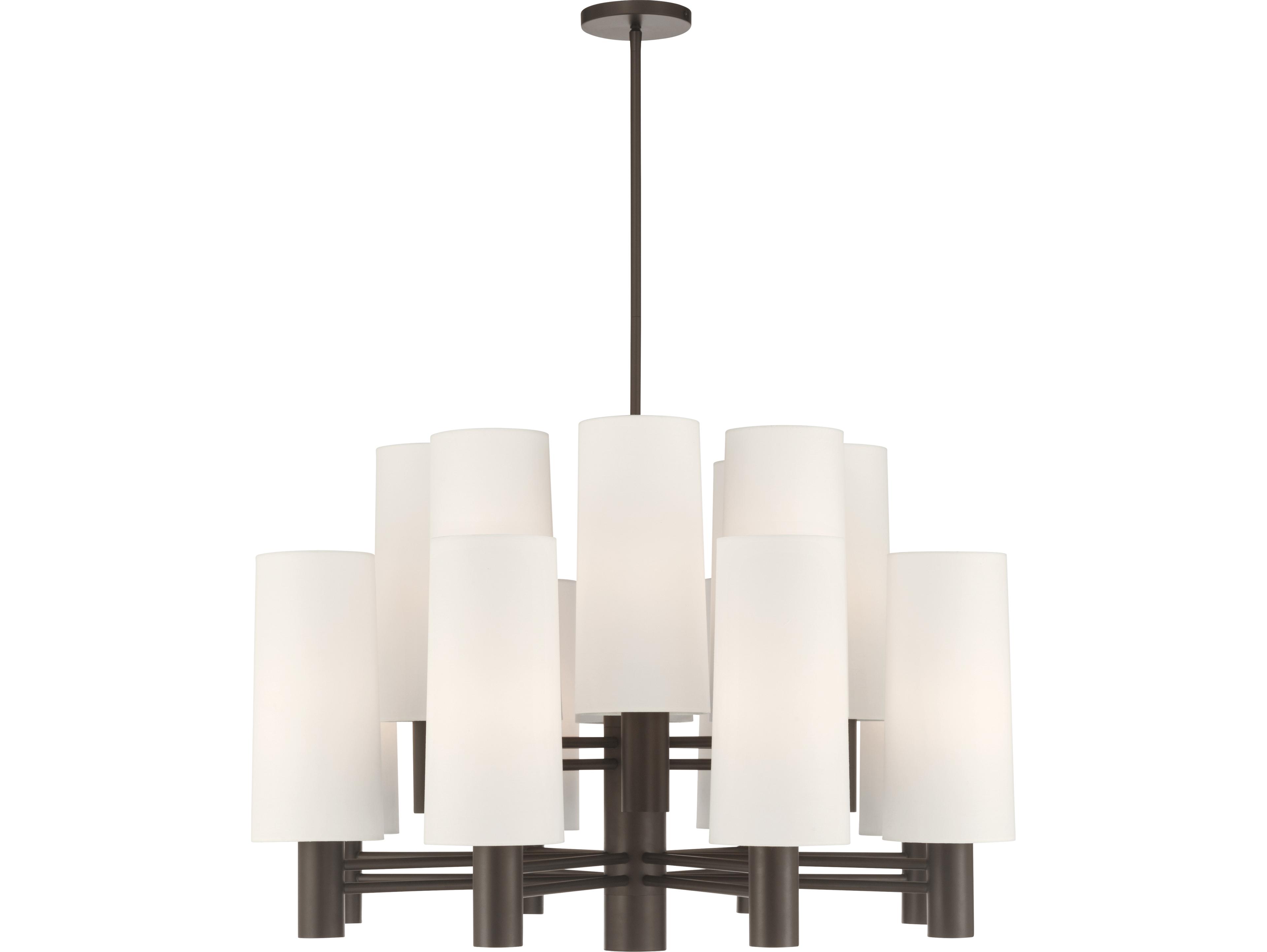 Minka Lavery Draxen 16-Light Dark Bronze Cylinder Chandelier