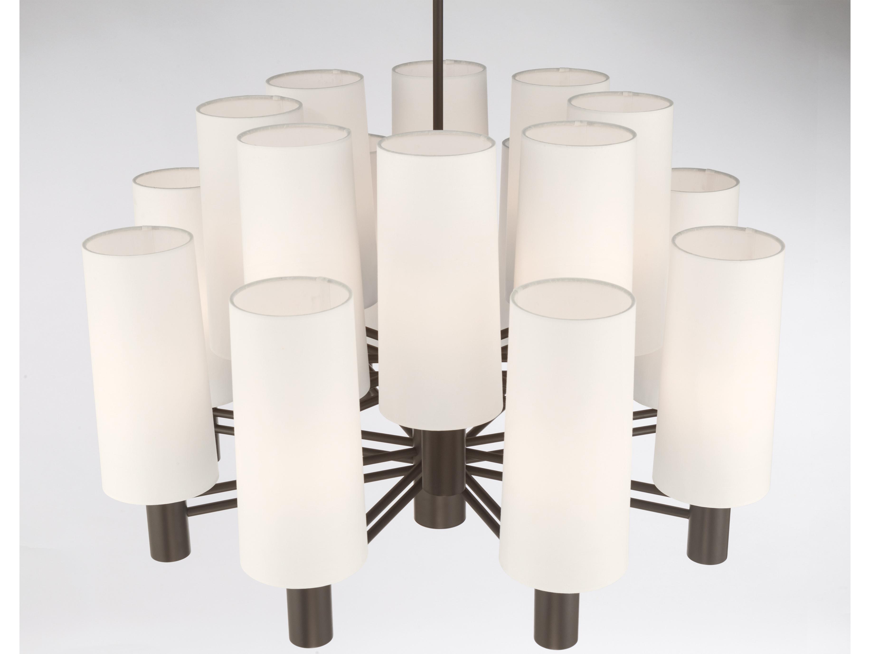 Minka Lavery Draxen 16-Light Dark Bronze Cylinder Chandelier