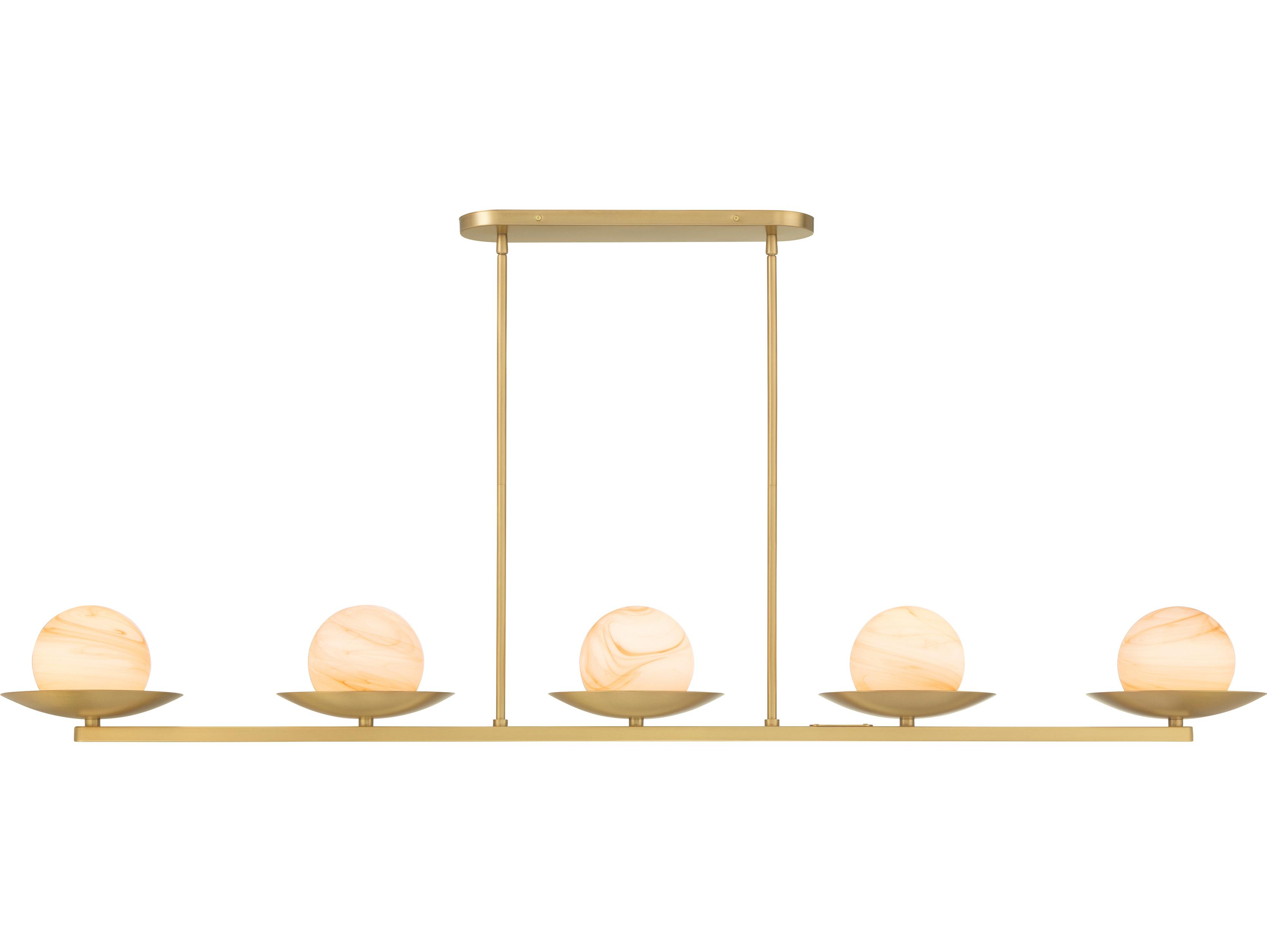 Minka Lavery Olenne 5-Light Legacy Brass Globe Island Pendant