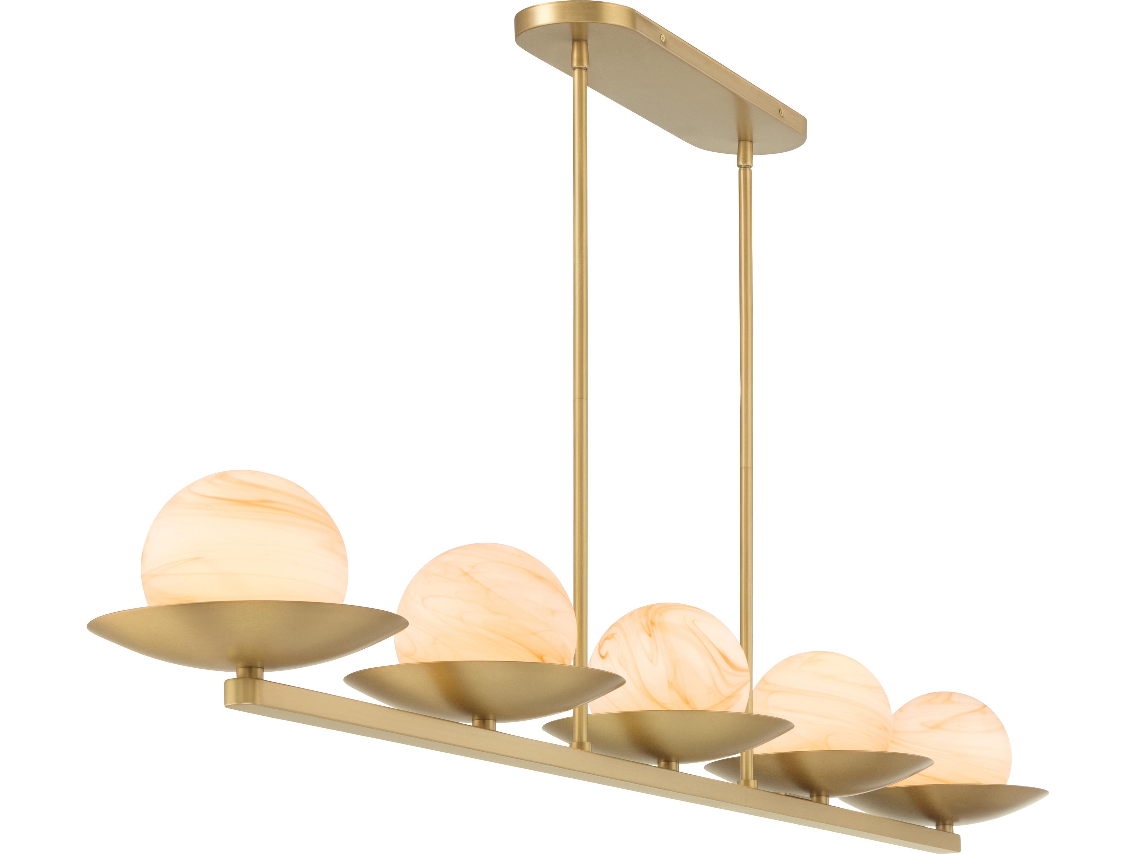 Minka Lavery Olenne 5-Light Legacy Brass Globe Island Pendant