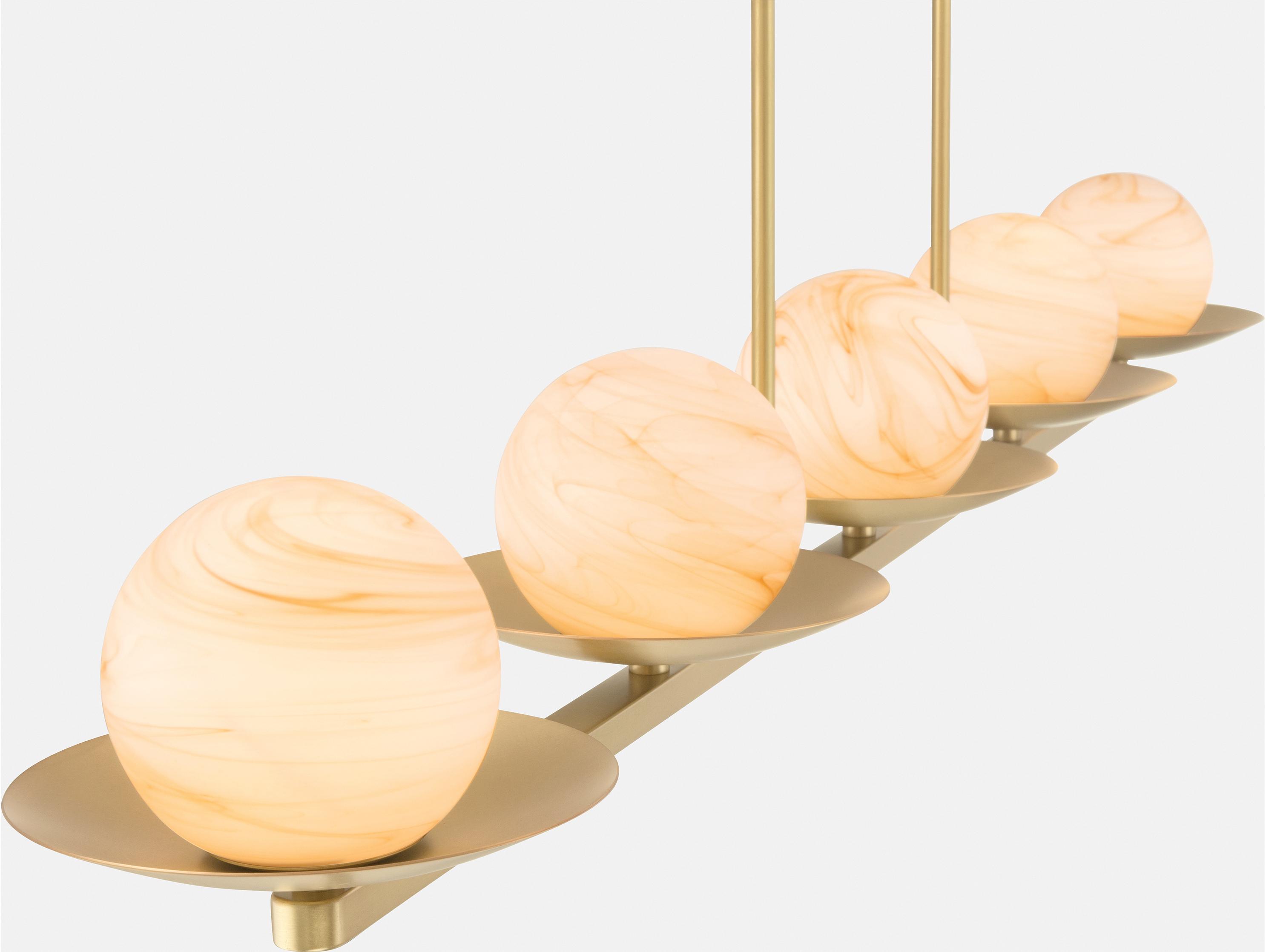 Minka Lavery Olenne 5-Light Legacy Brass Globe Island Pendant