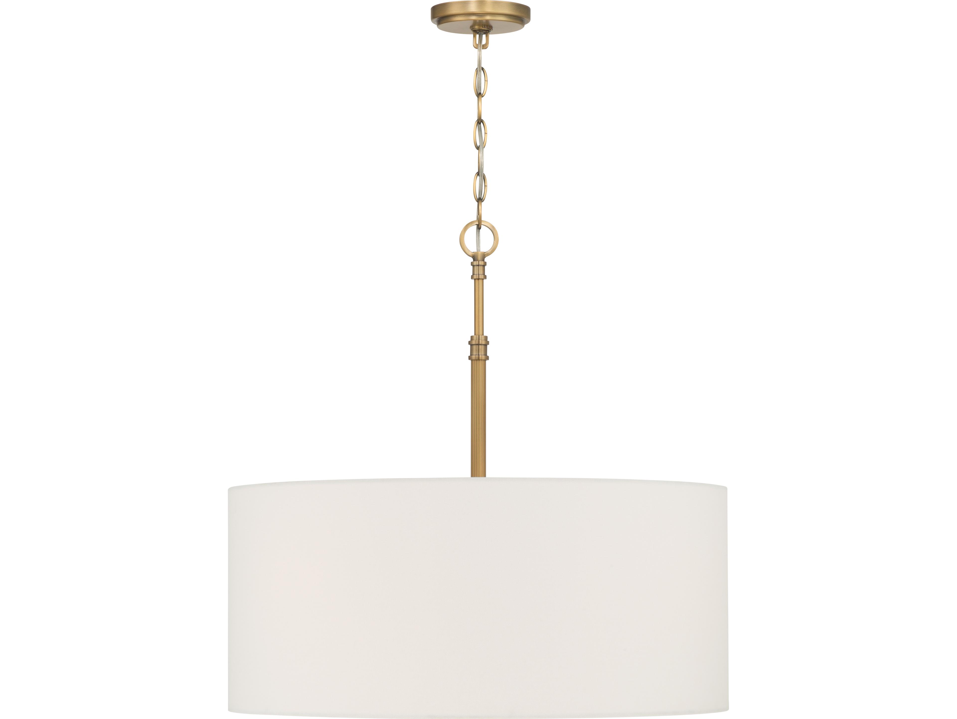 Minka Lavery Molvene 3-Light Legacy Brass Drum Pendant