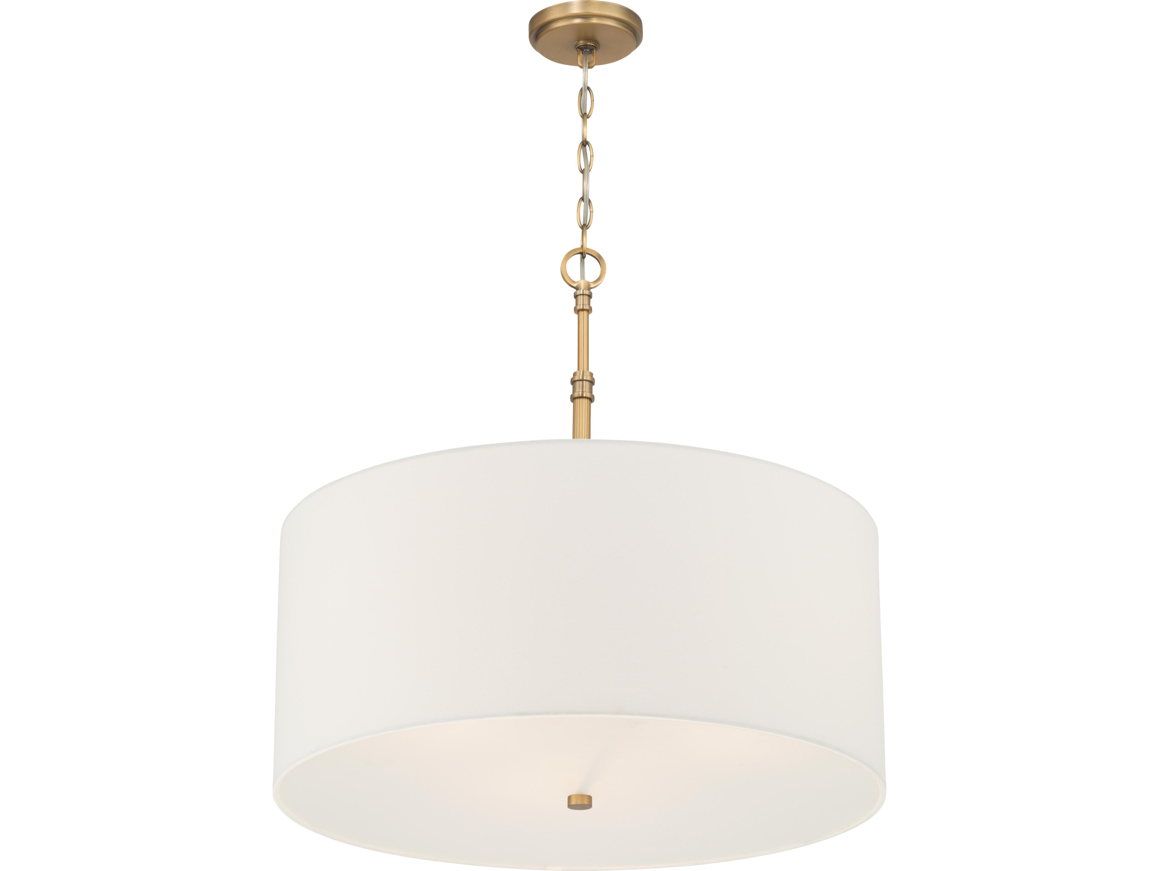 Minka Lavery Molvene 3-Light Legacy Brass Drum Pendant