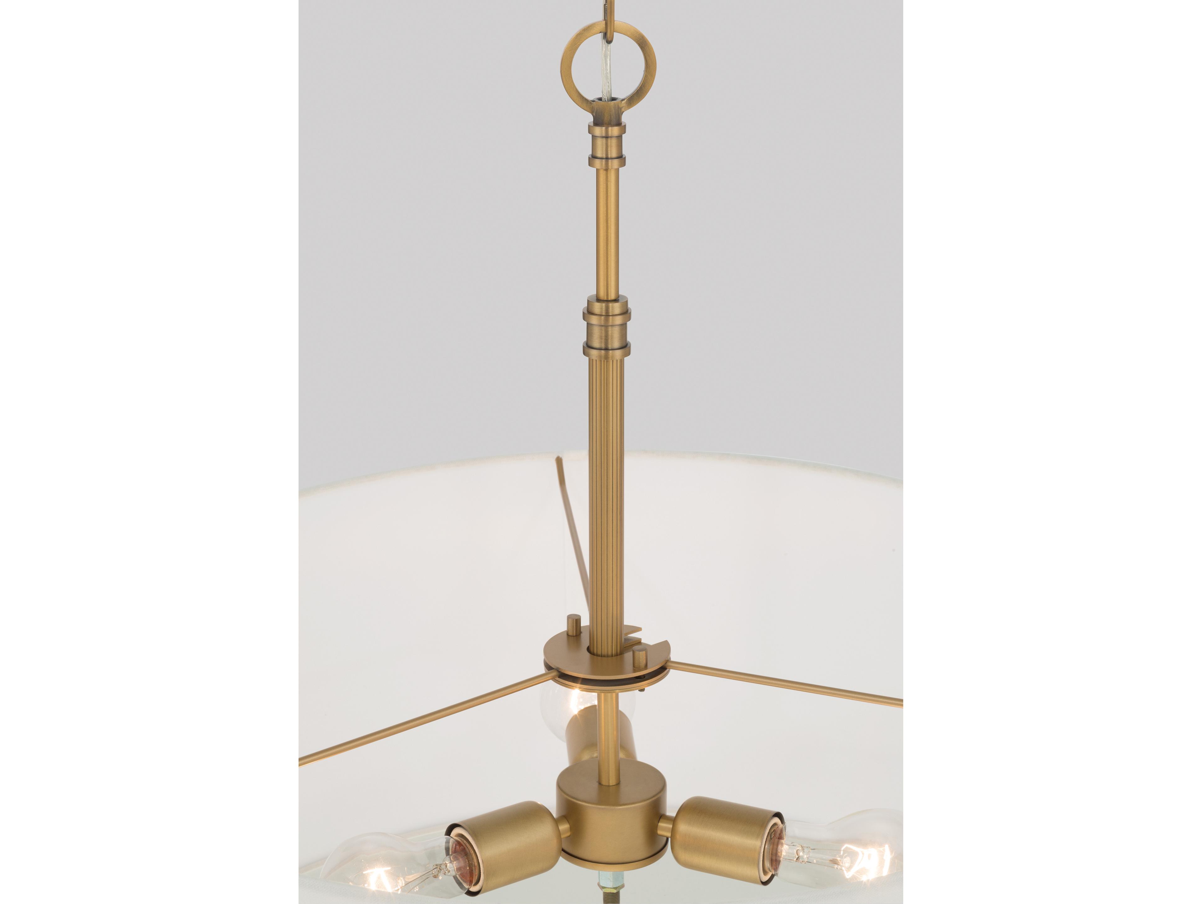 Minka Lavery Molvene 3-Light Legacy Brass Drum Pendant