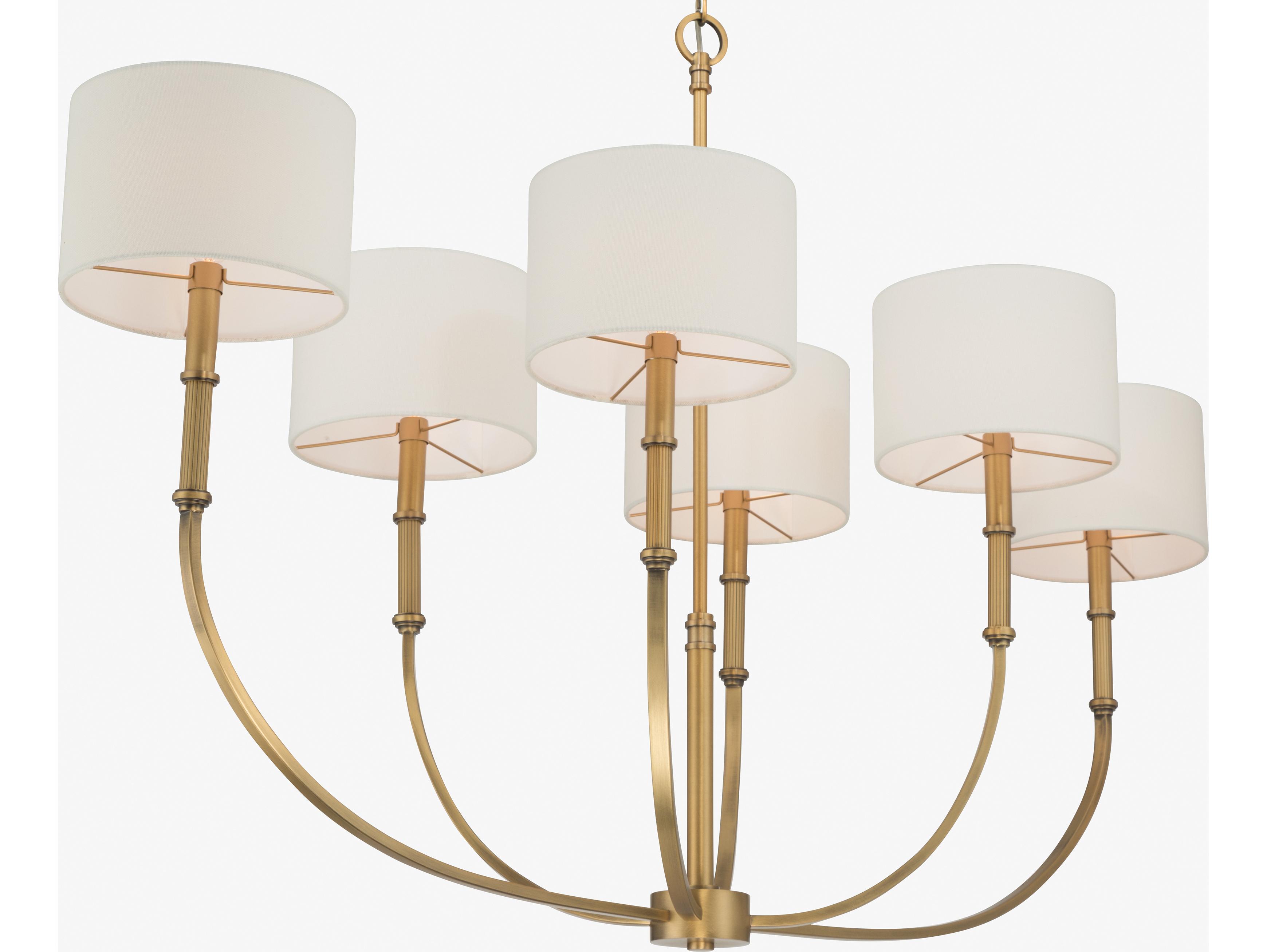 Minka Lavery Molvene 6-Light Legacy Brass Drum Island Pendant