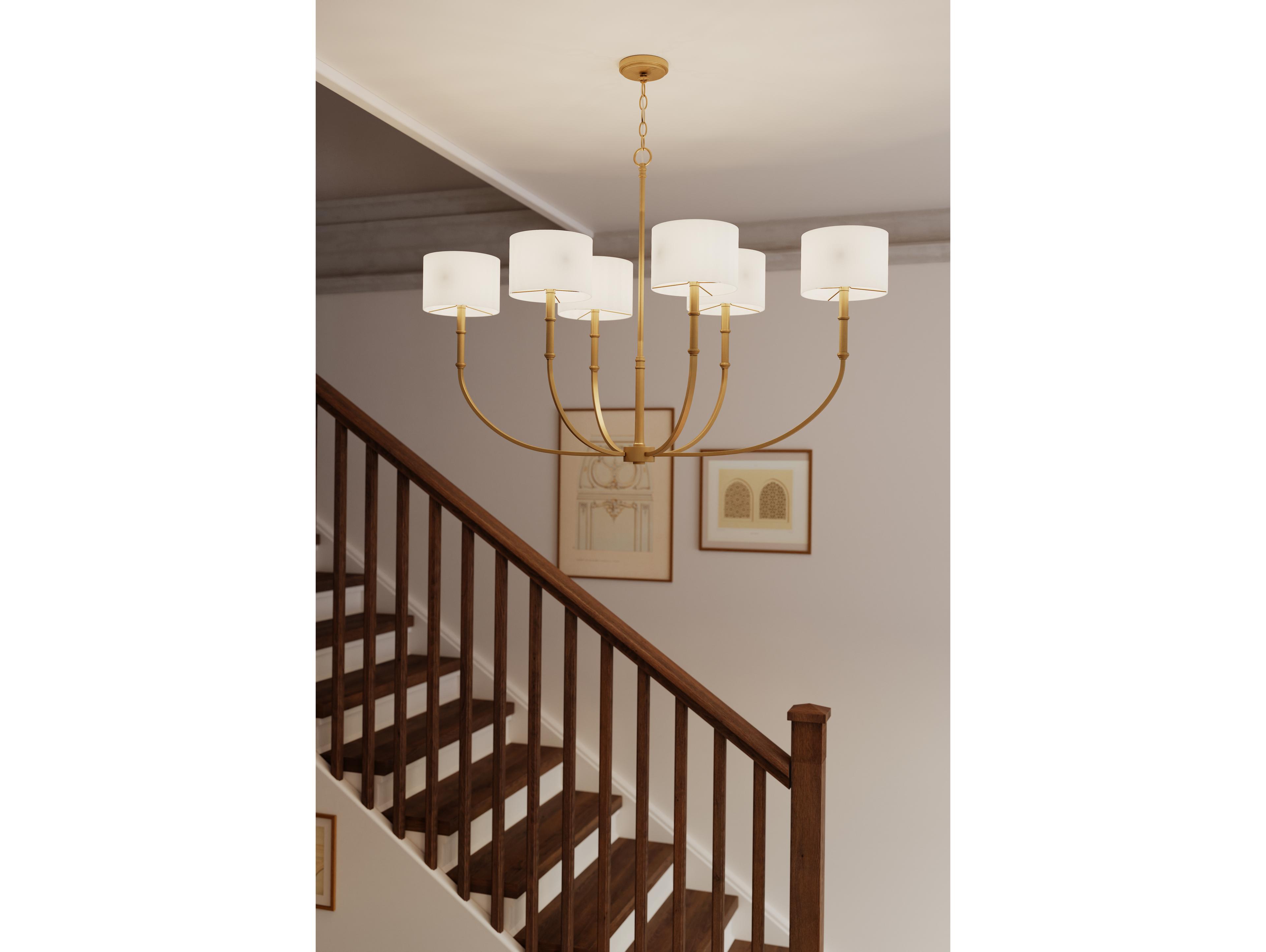 Minka Lavery Molvene 6-Light Legacy Brass Drum Island Pendant