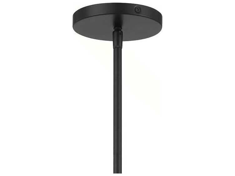 Minka Lavery Watermill 1-Light Coal Natural Rope Black Glass Cylinder Mini Pendant