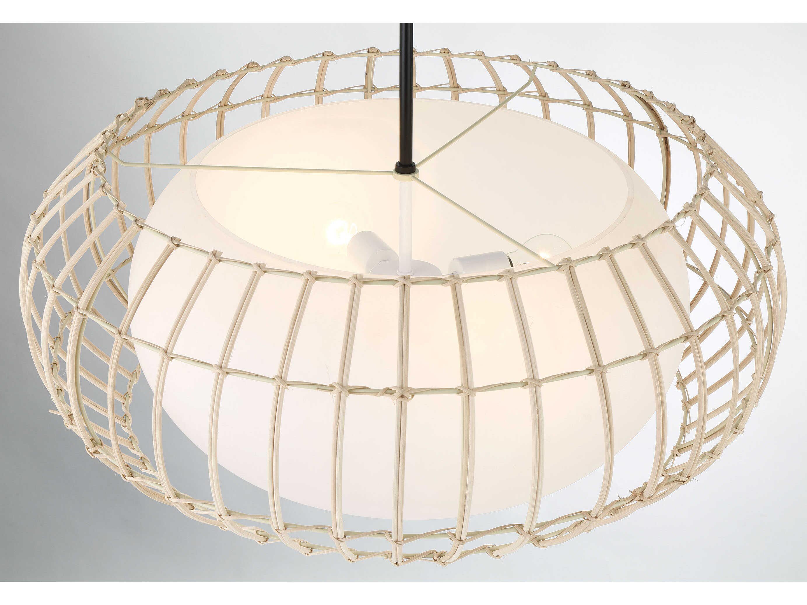 Minka Lavery Watermill 4-Light Coal Black Glass Drum Pendant