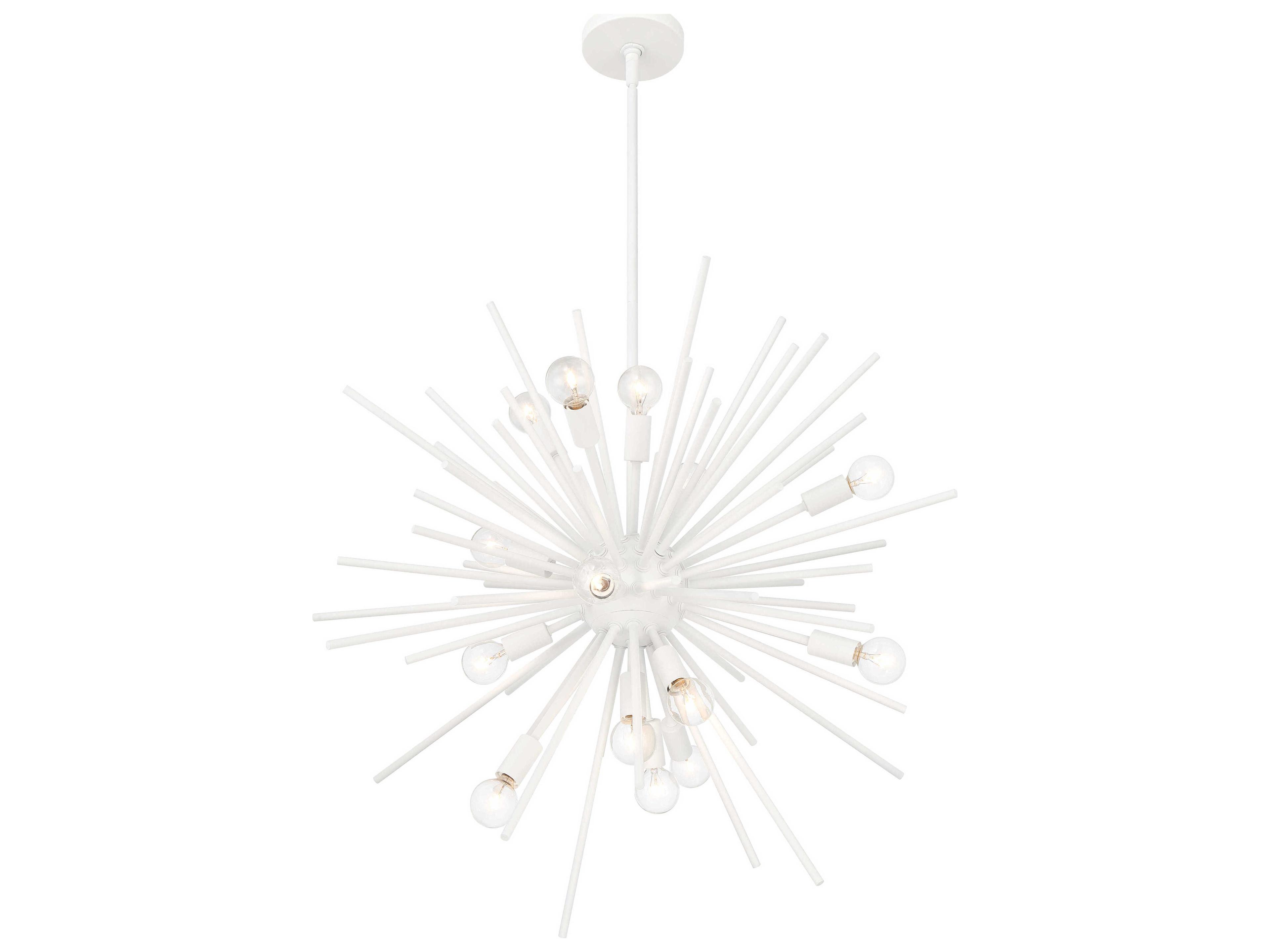 Minka Lavery Bessel 15-Light Sand White Sputnik Pendant