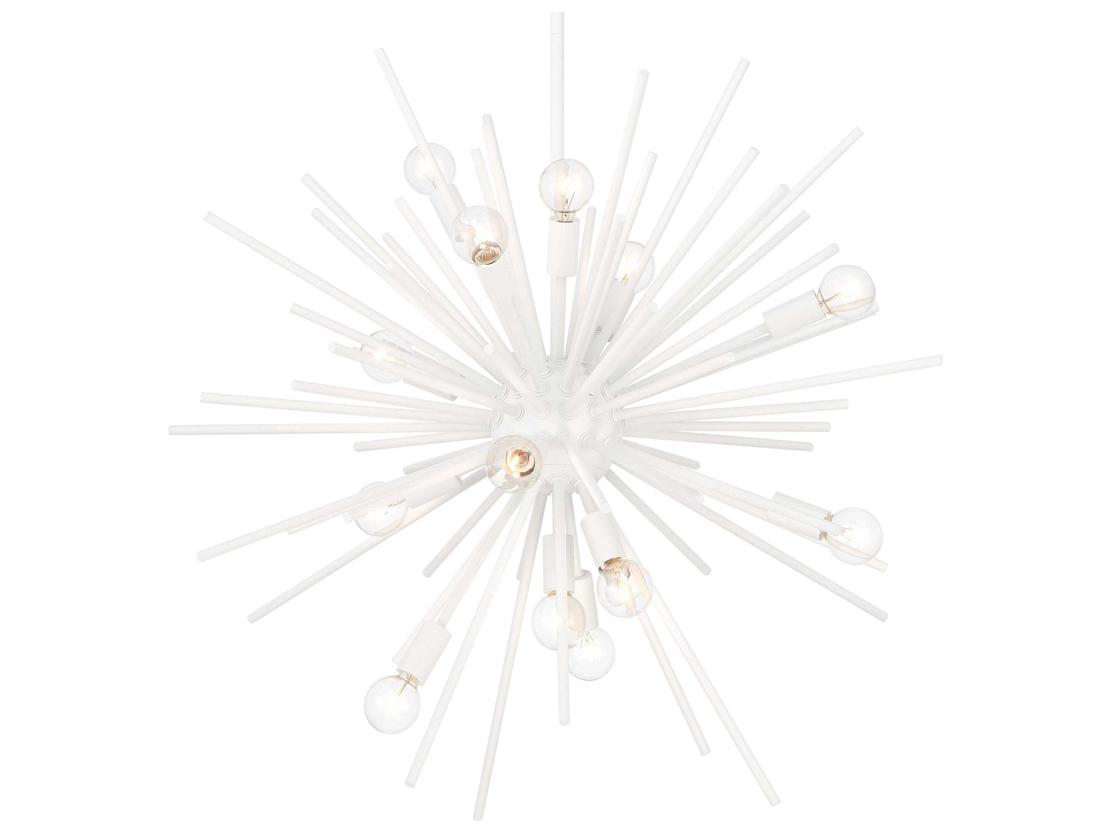 Minka Lavery Bessel 15-Light Sand White Sputnik Pendant
