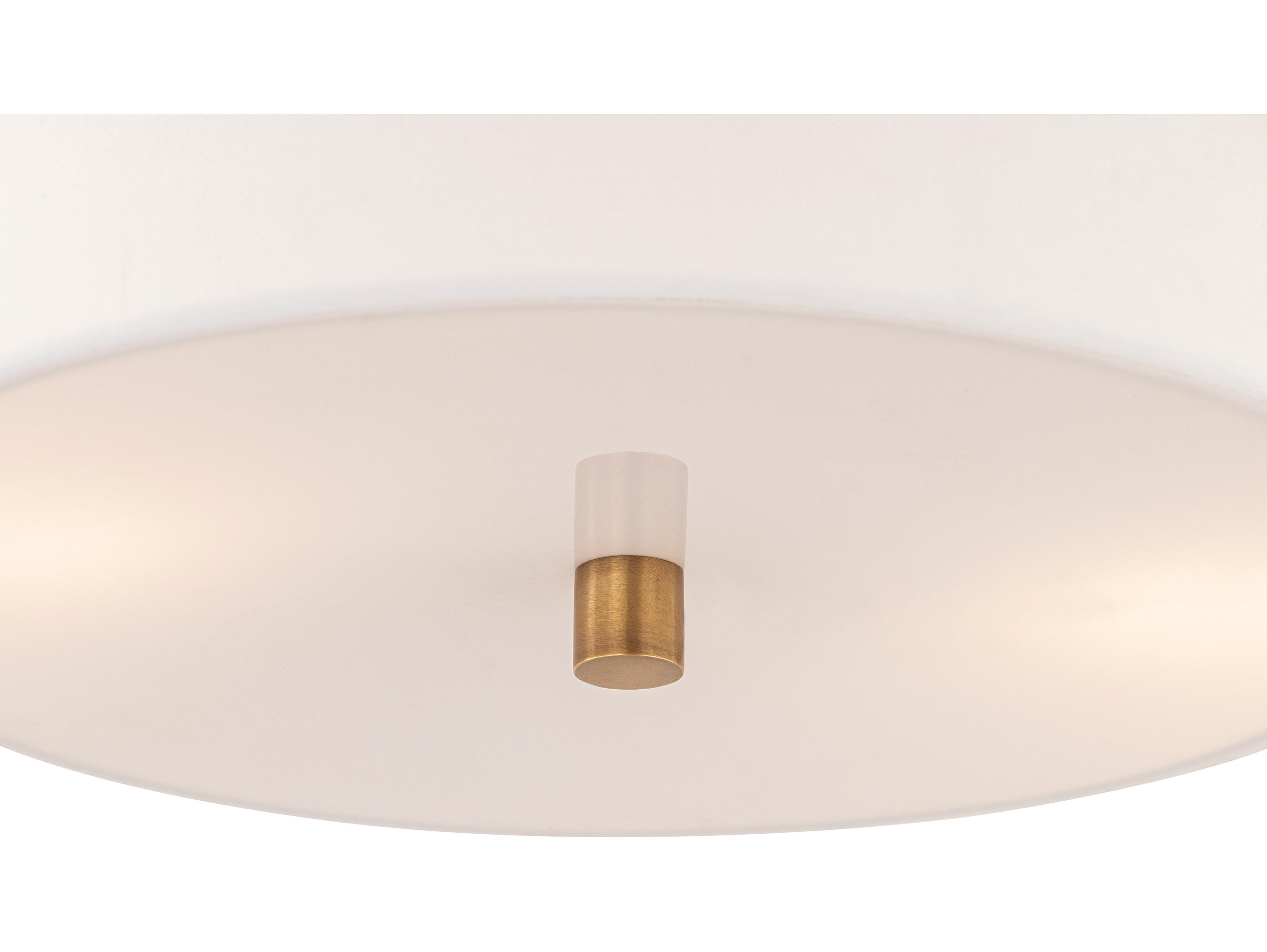 Minka Lavery Nebri 3-Light Legacy Brass Round Flush Mount