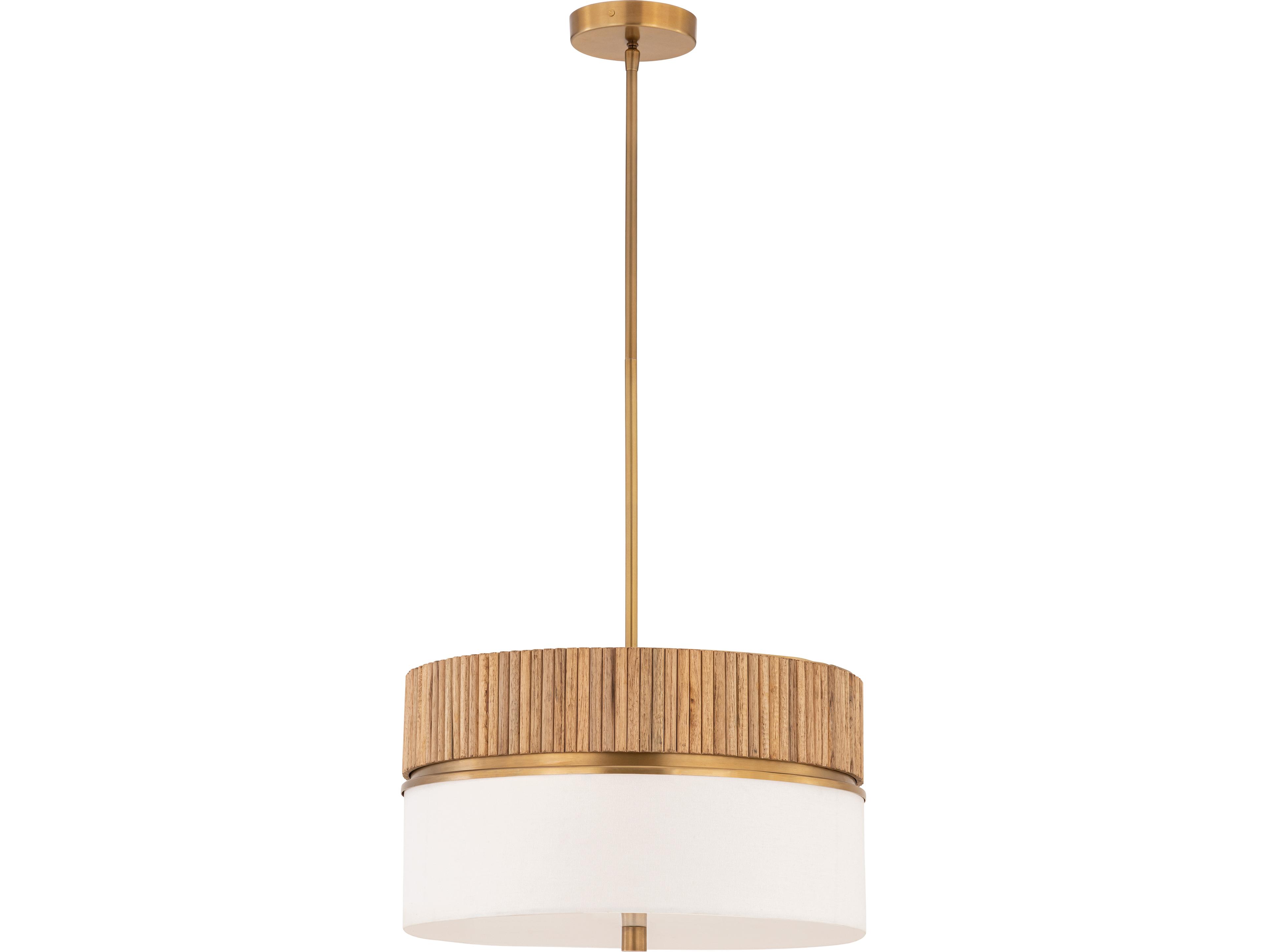 Minka Lavery Nebri 2-Light Legacy Brass Drum Pendant