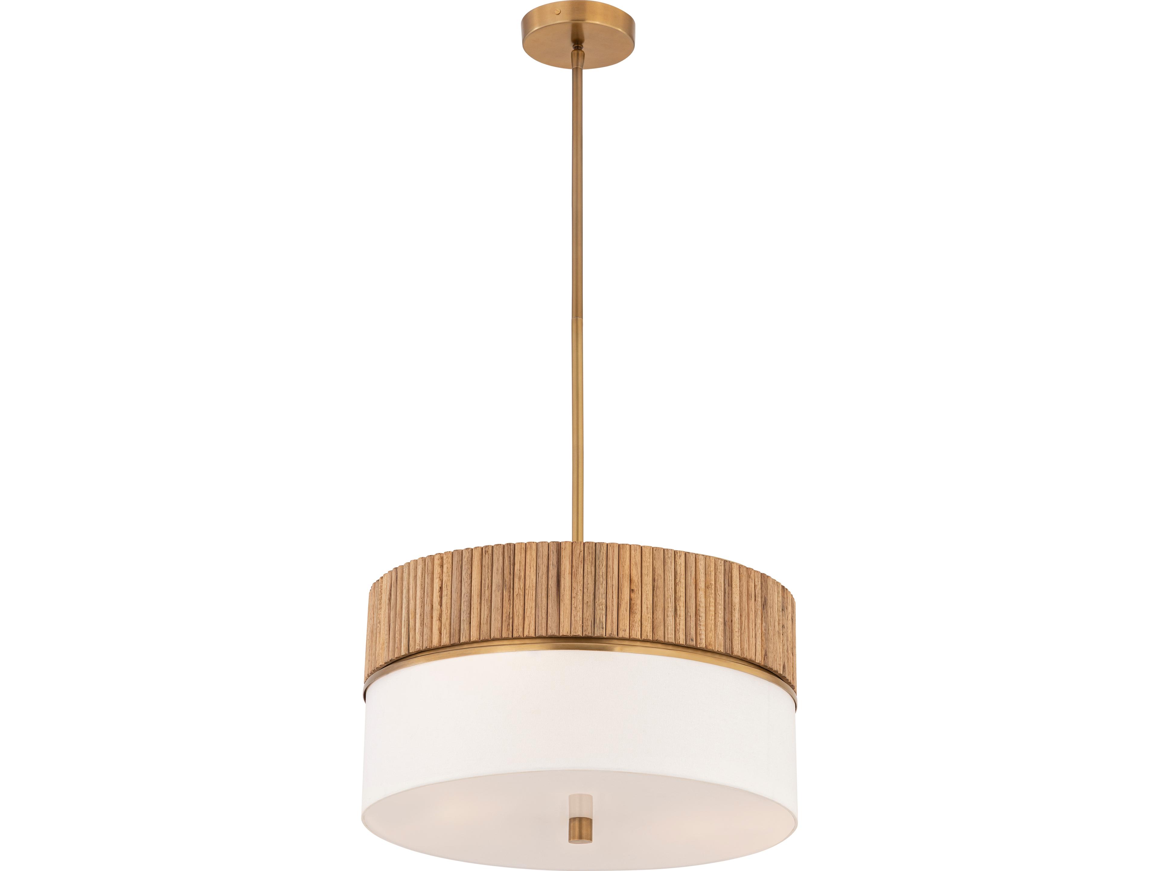 Minka Lavery Nebri 2-Light Legacy Brass Drum Pendant