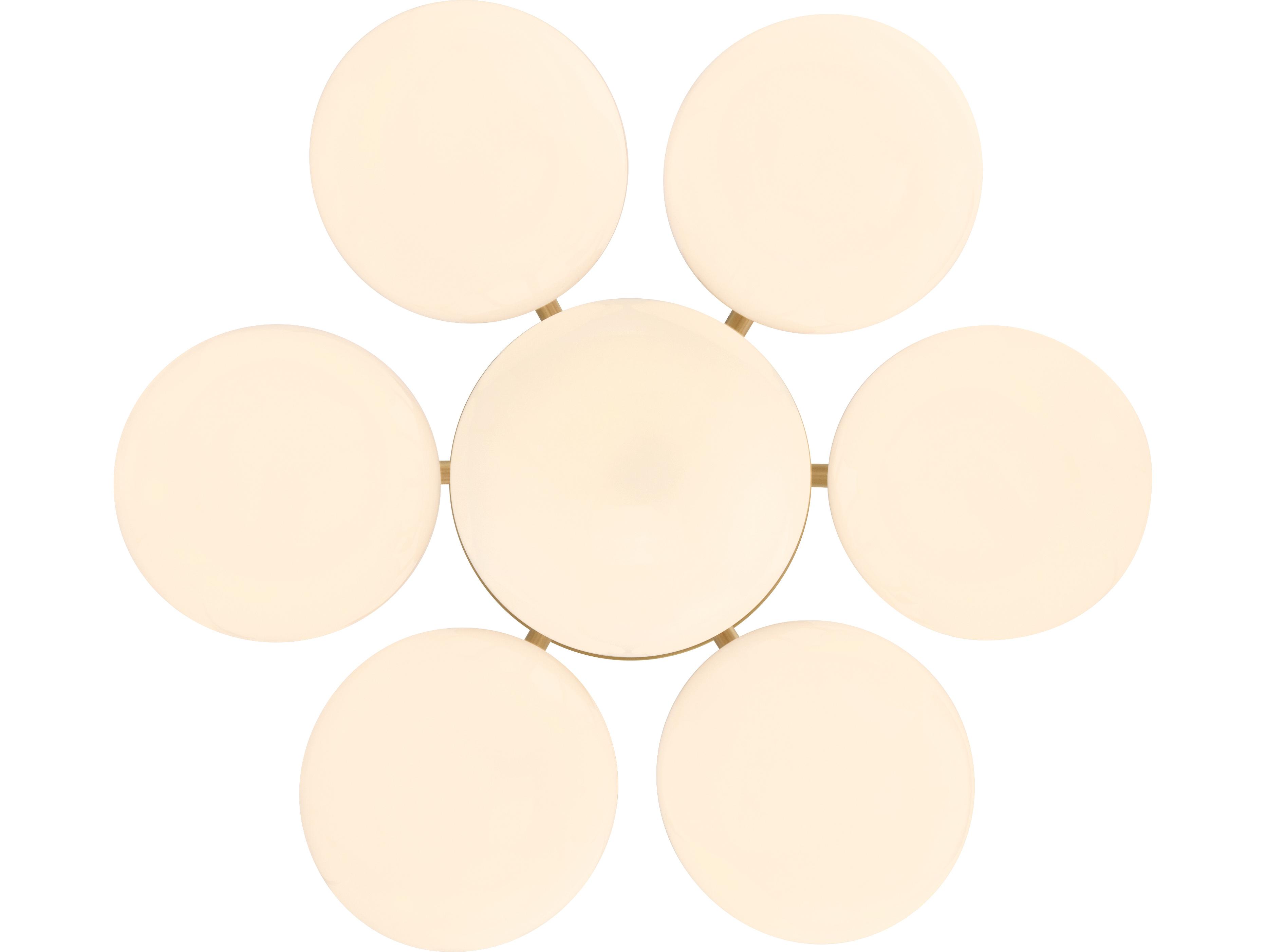 Minka Lavery Lunara 7-Light Legacy Brass Globe Semi Flush Mount