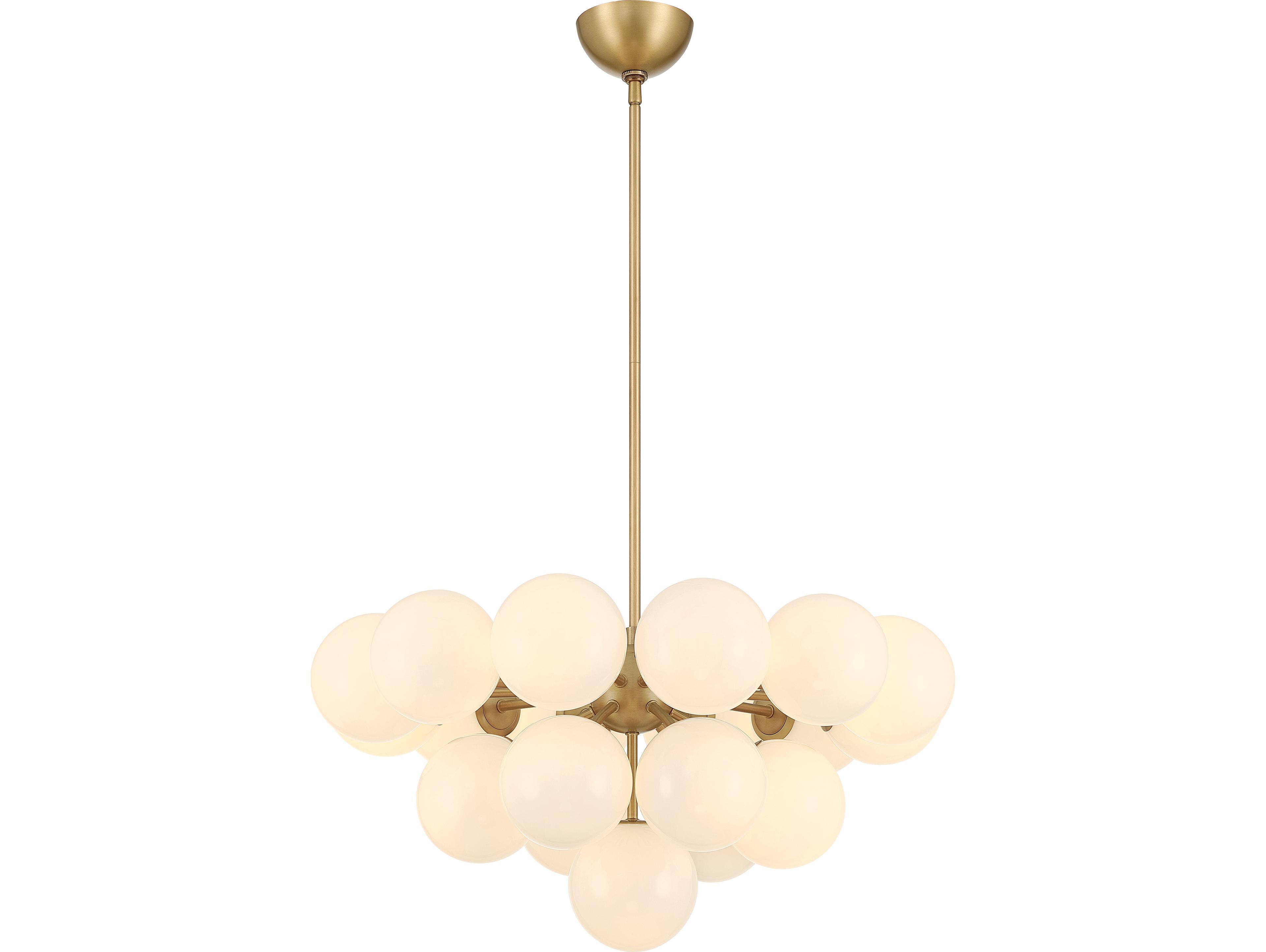 Minka Lavery Lunara 19-Light Legacy Brass Globe Semi Flush Mount