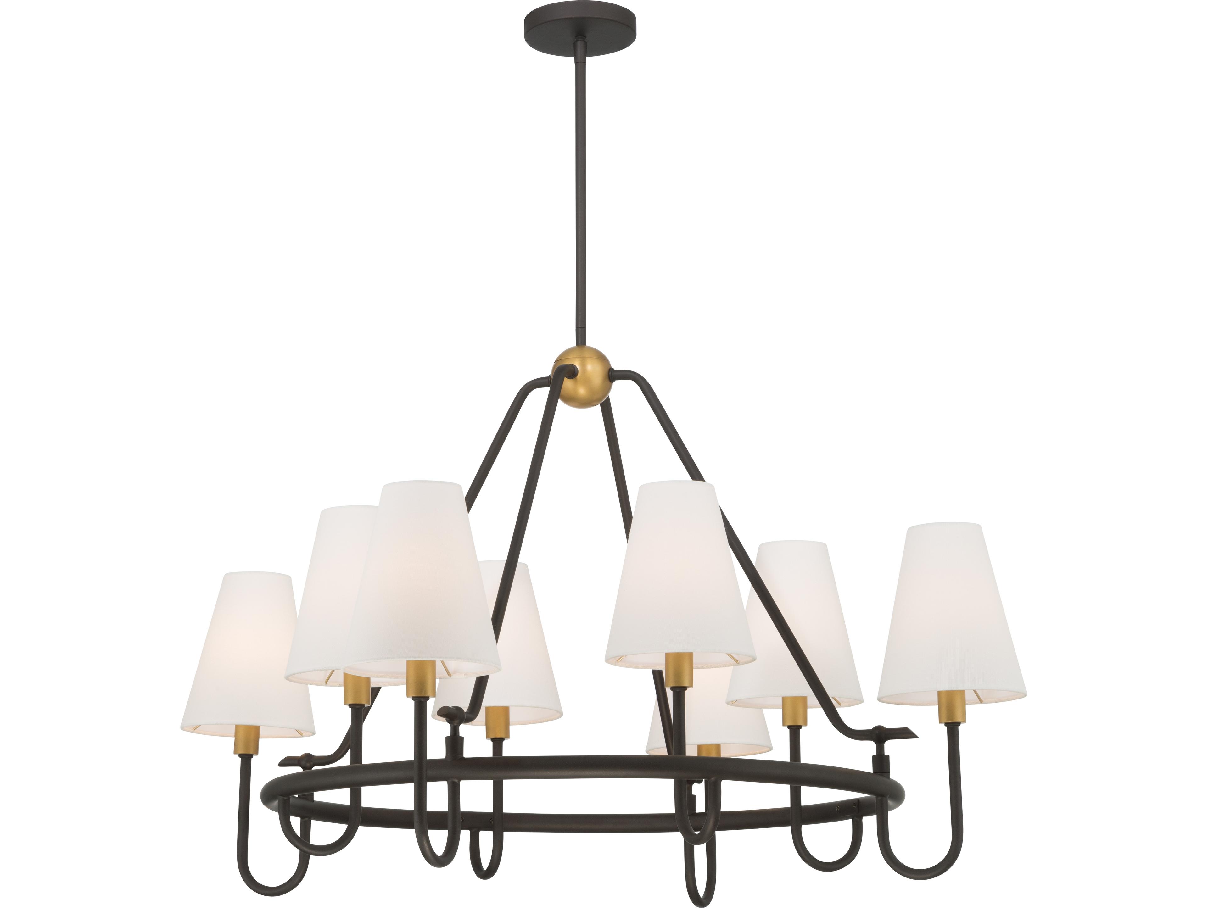 Minka Lavery Bellforge 8-Light Legacy Brass Chandelier