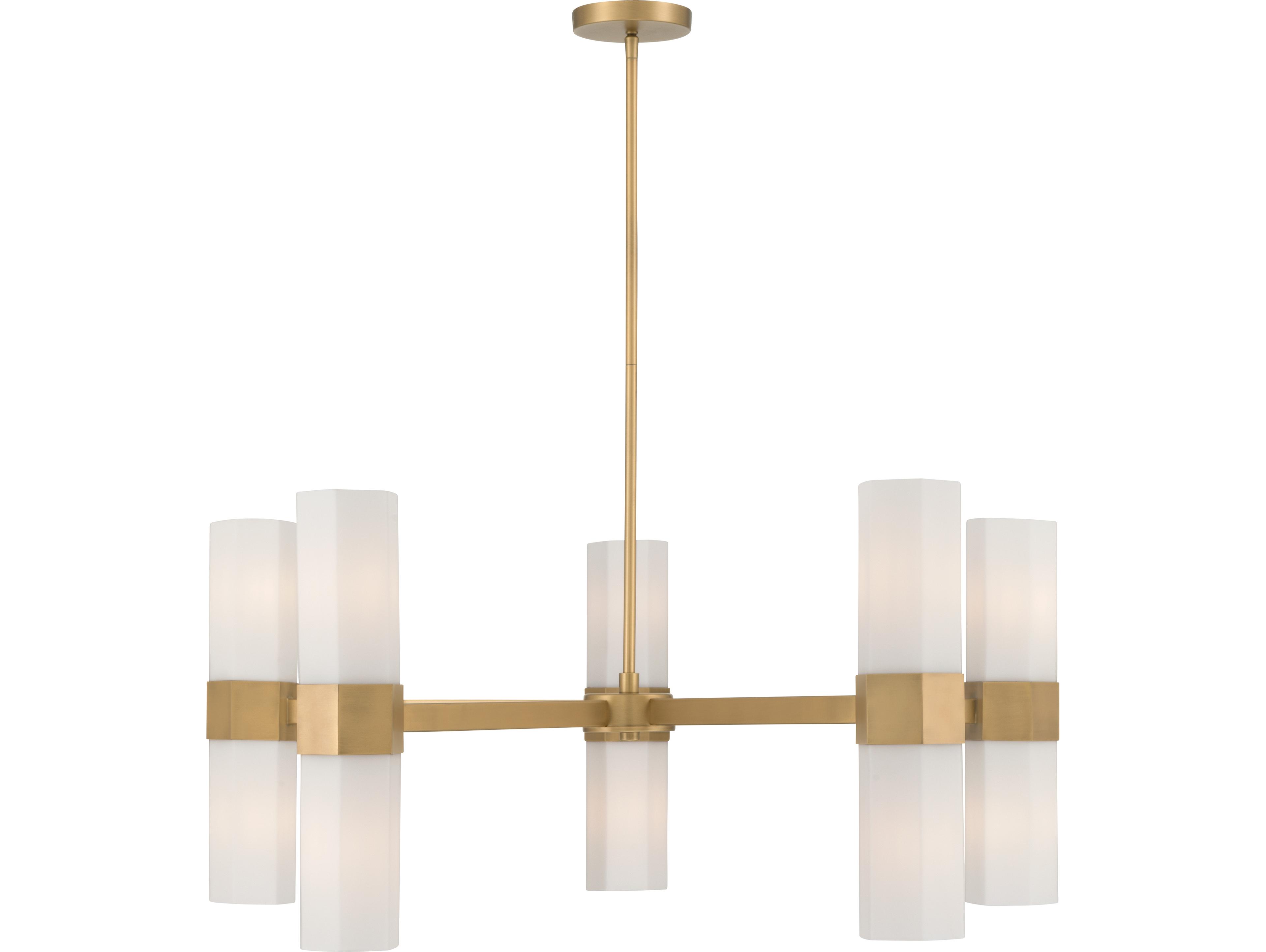 Minka Lavery Delgada 10-Light Legacy Brass Cylinder Chandelier