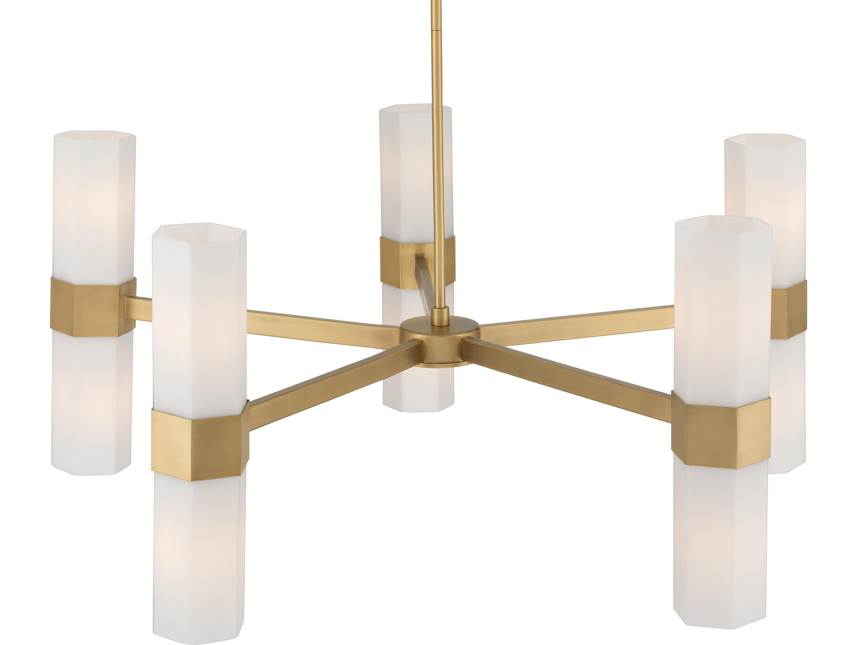 Minka Lavery Delgada 10-Light Legacy Brass Cylinder Chandelier