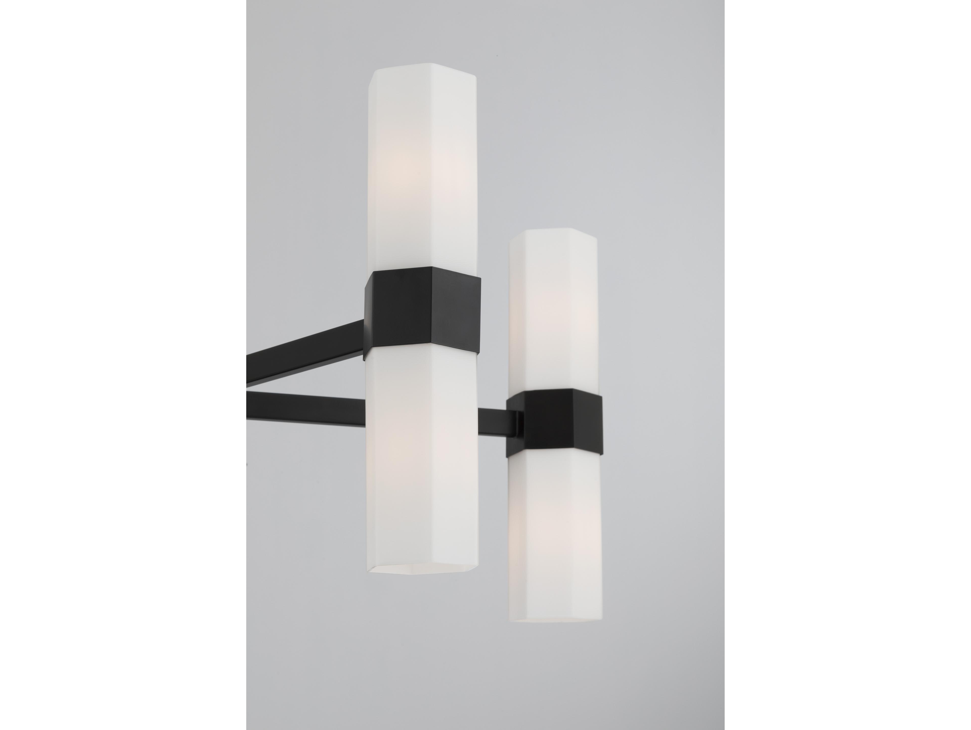 Minka Lavery Delgada 10-Light Dark Matte Black Cylinder Chandelier