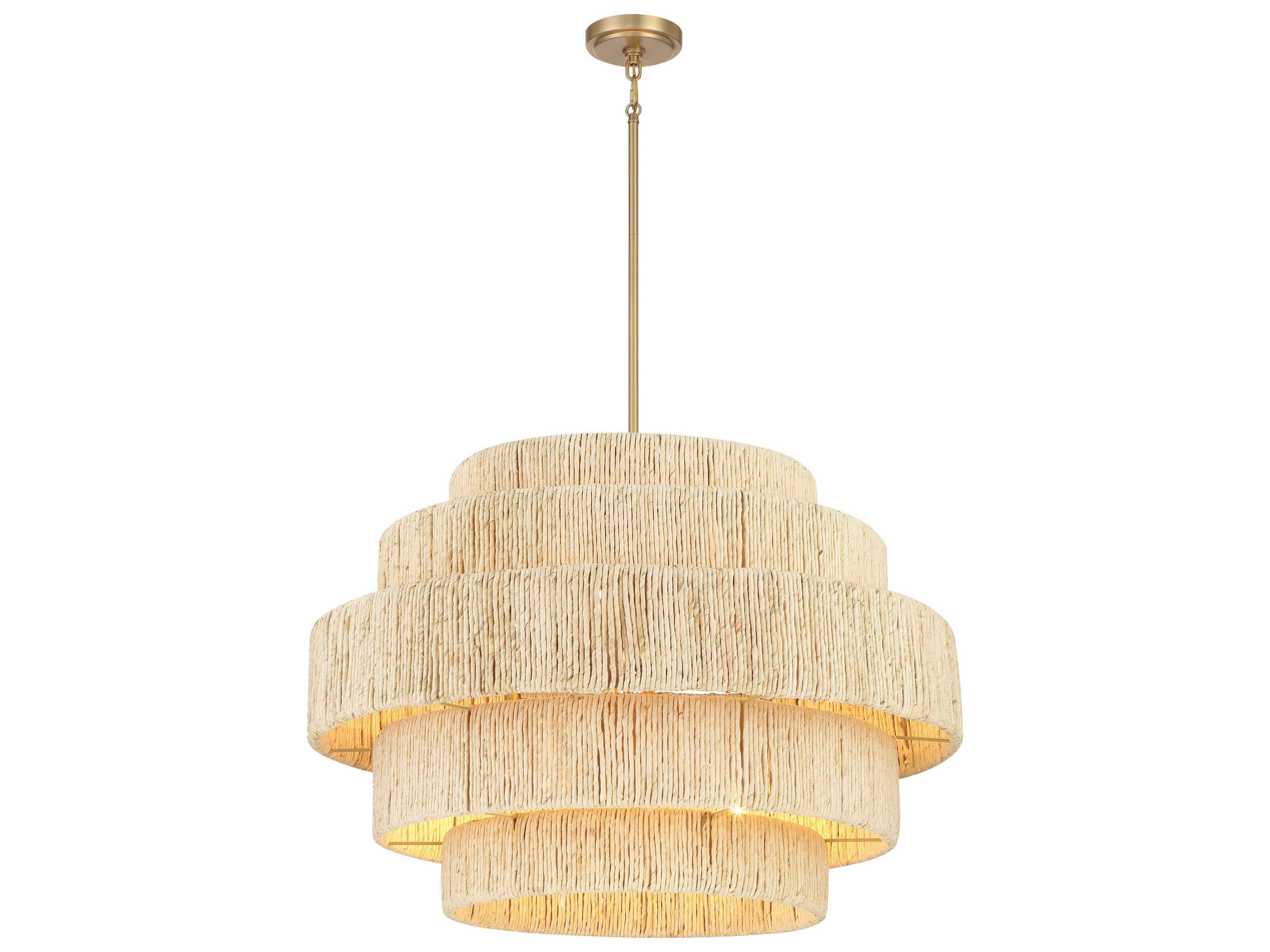 Minka Lavery Caviana 6-Light Signature Brass Brown Tiered Pendant