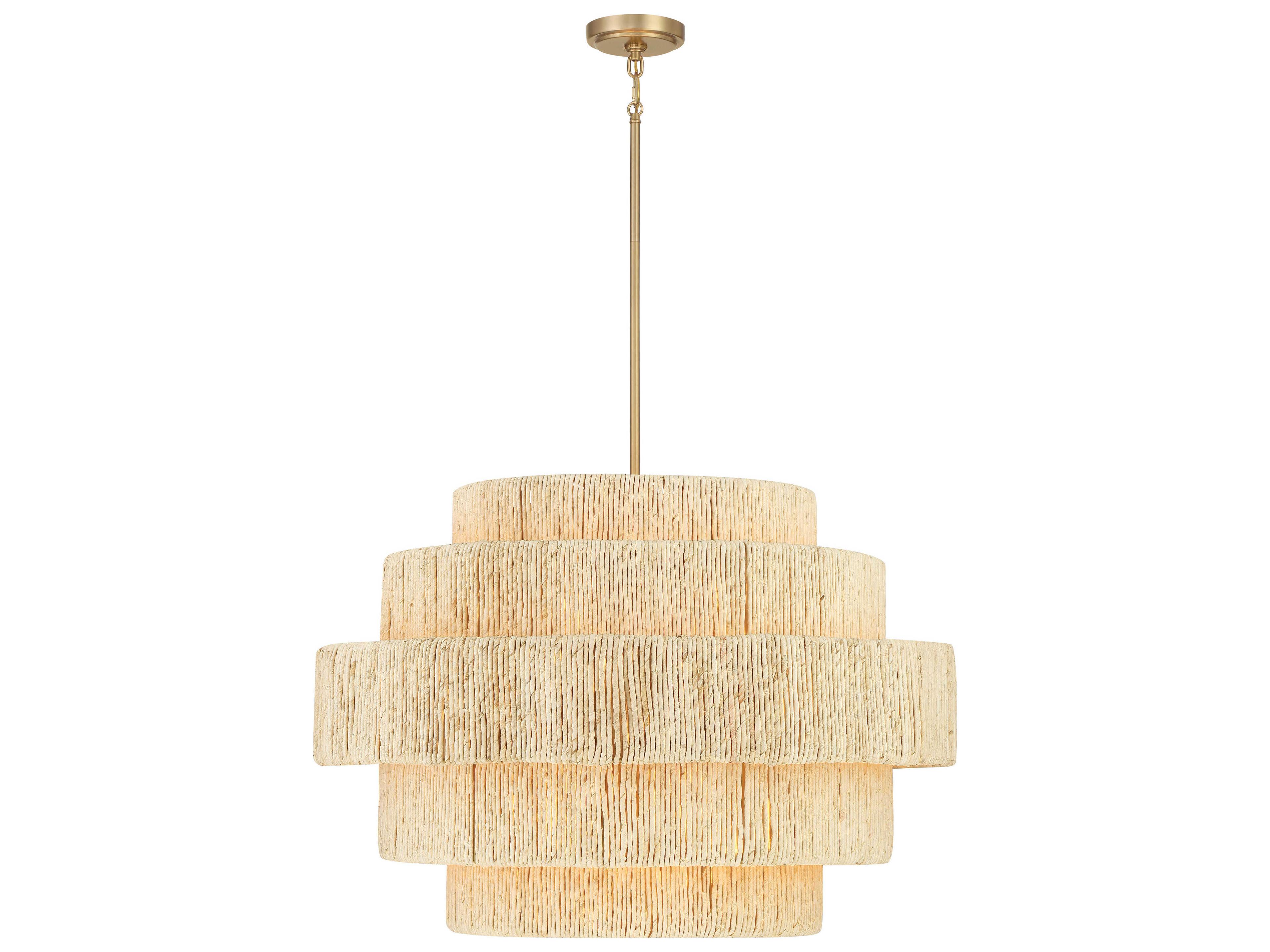 Minka Lavery Caviana 6-Light Signature Brass Brown Tiered Pendant