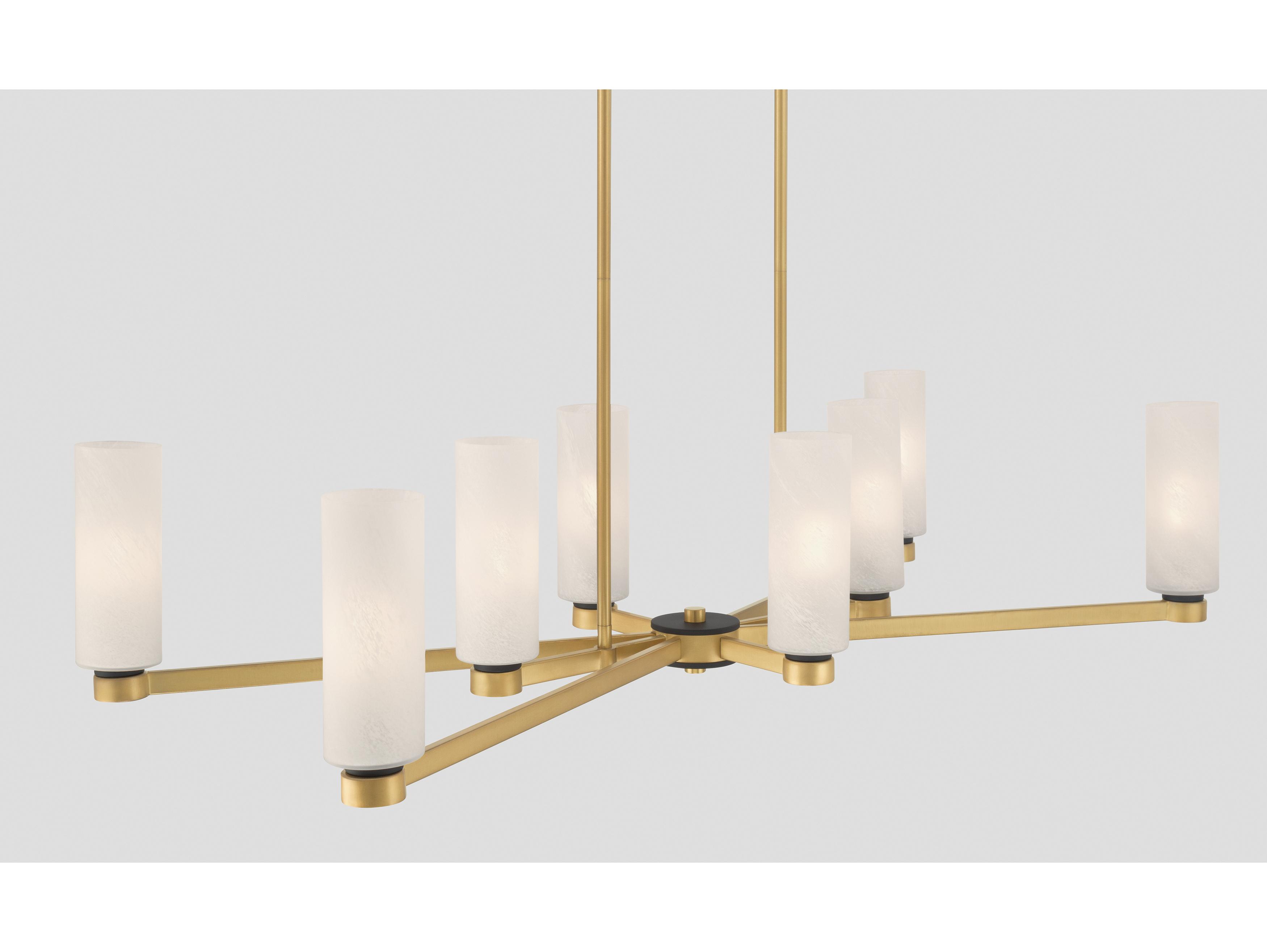Minka Lavery Wexmere 8-Light Legacy Brass Cylinder Island Pendant