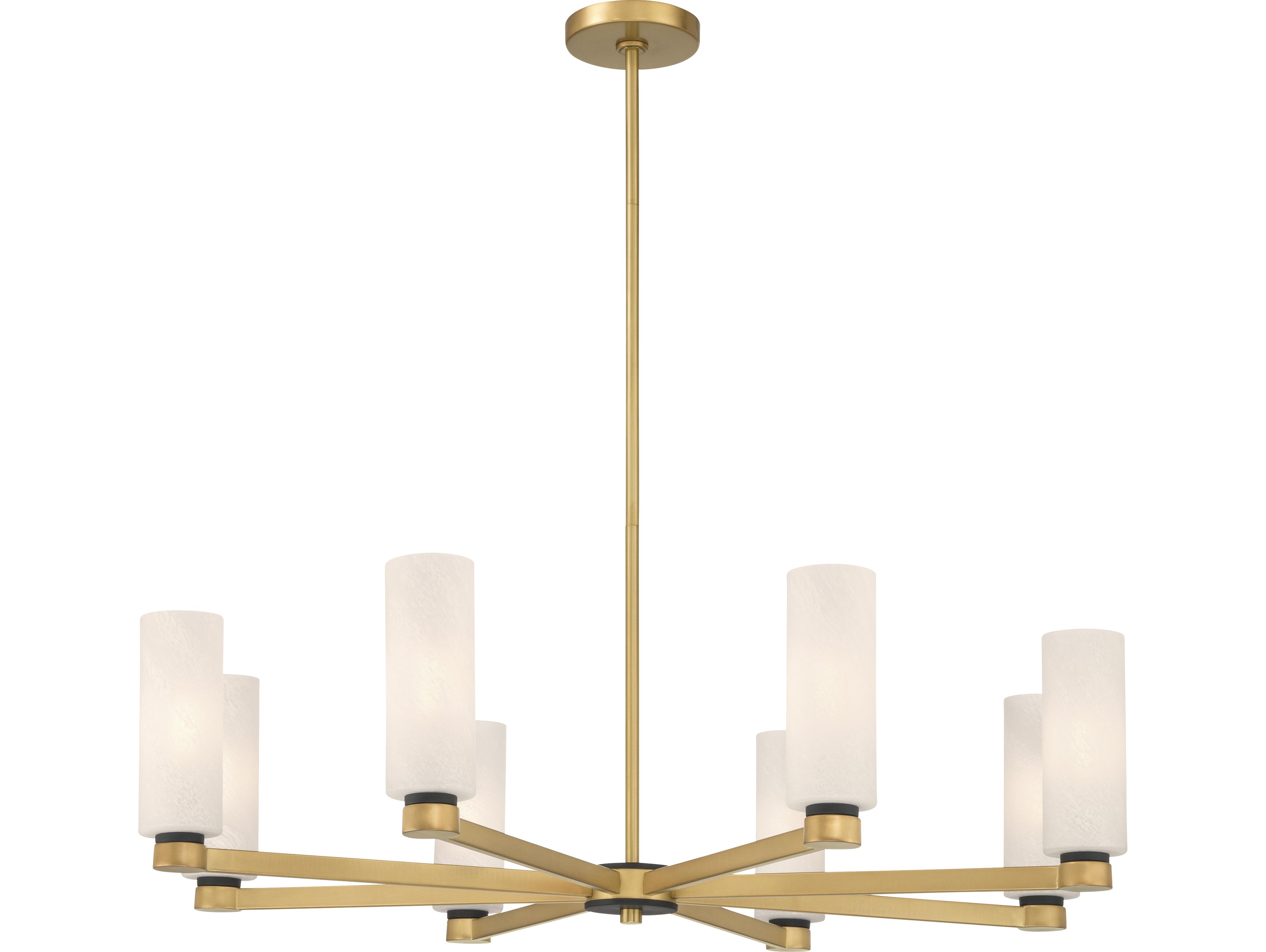 Minka Lavery Wexmere 8-Light Legacy Brass Cylinder Chandelier
