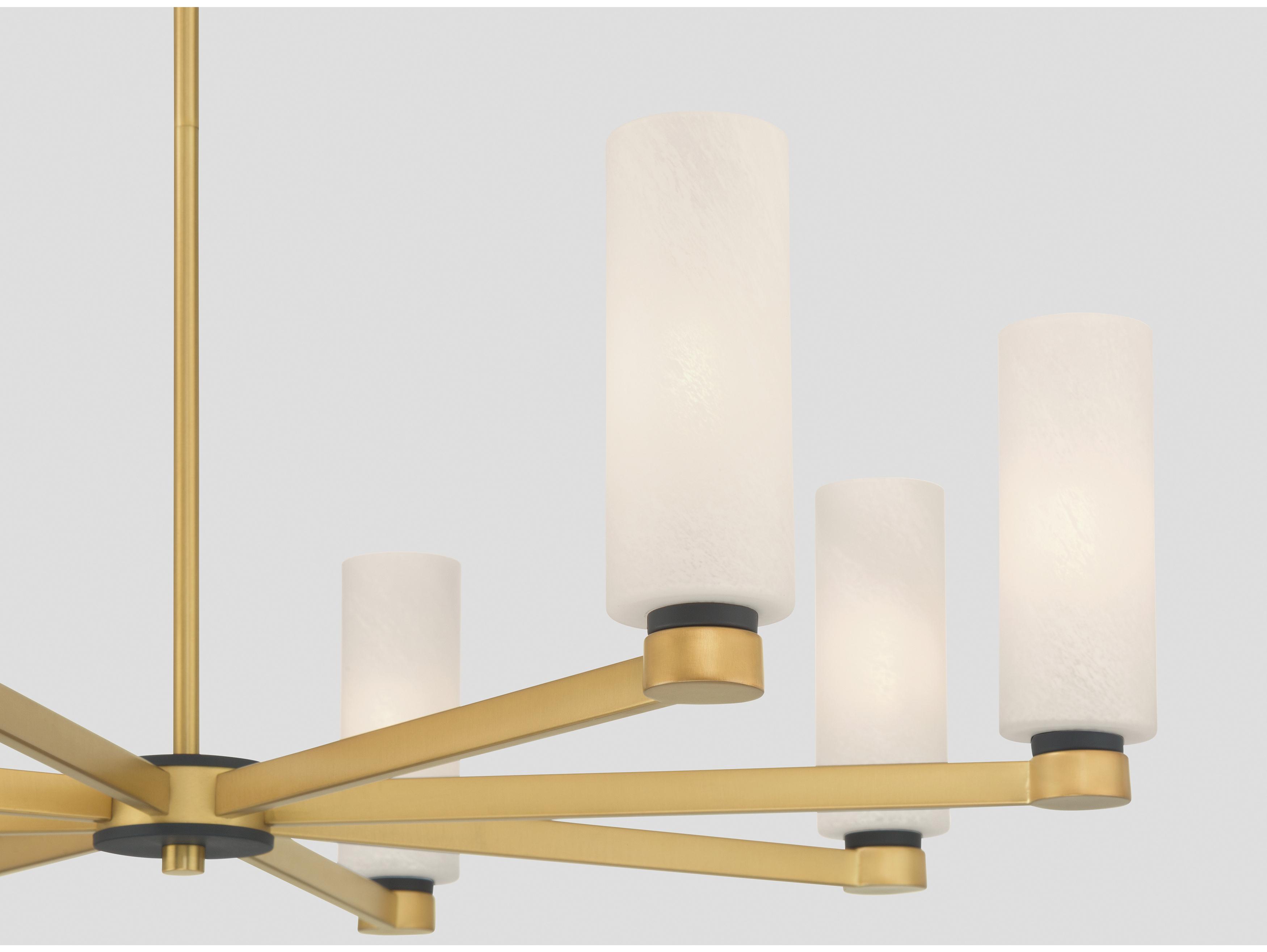 Minka Lavery Wexmere 8-Light Legacy Brass Cylinder Chandelier