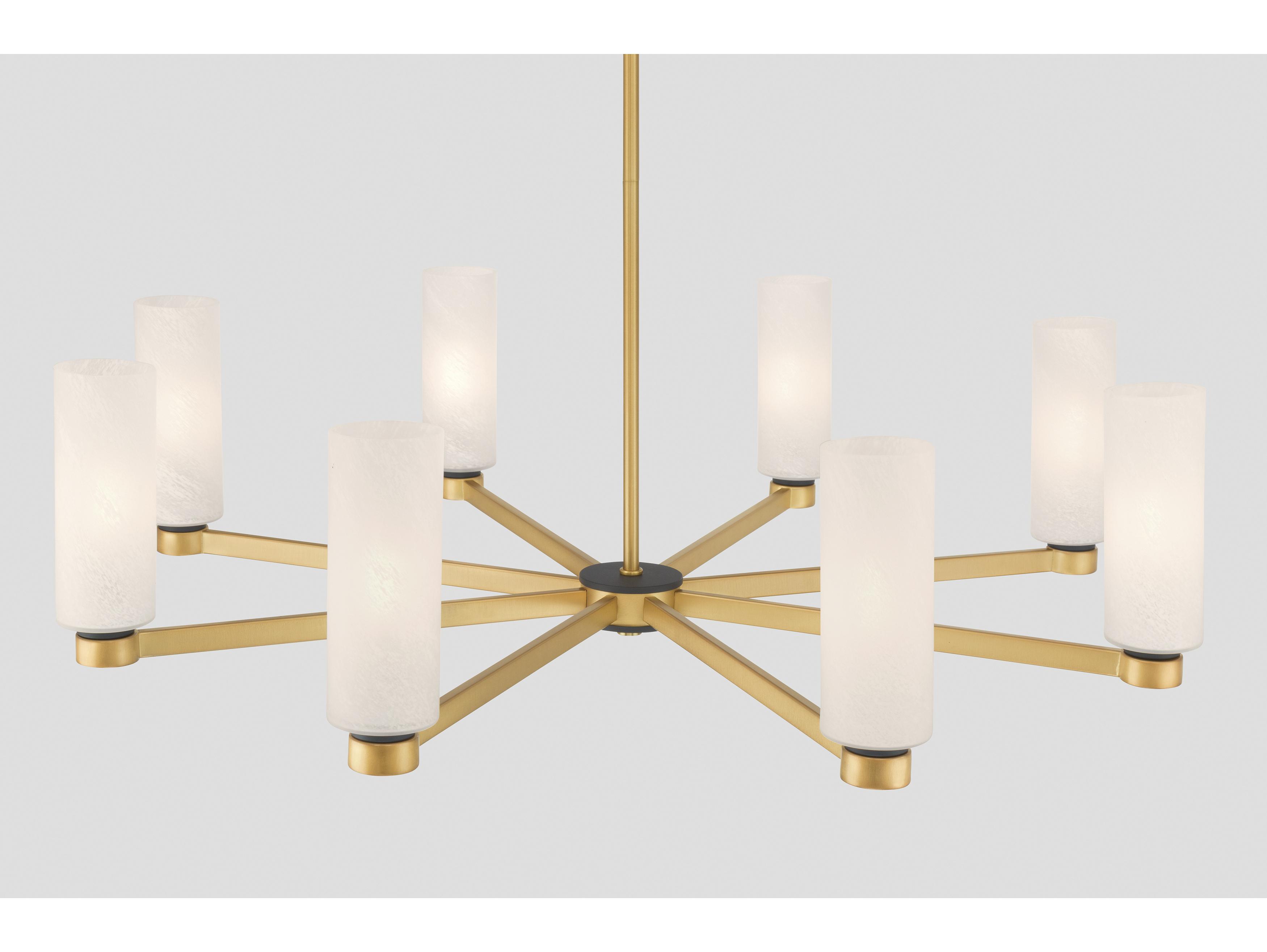 Minka Lavery Wexmere 8-Light Legacy Brass Cylinder Chandelier