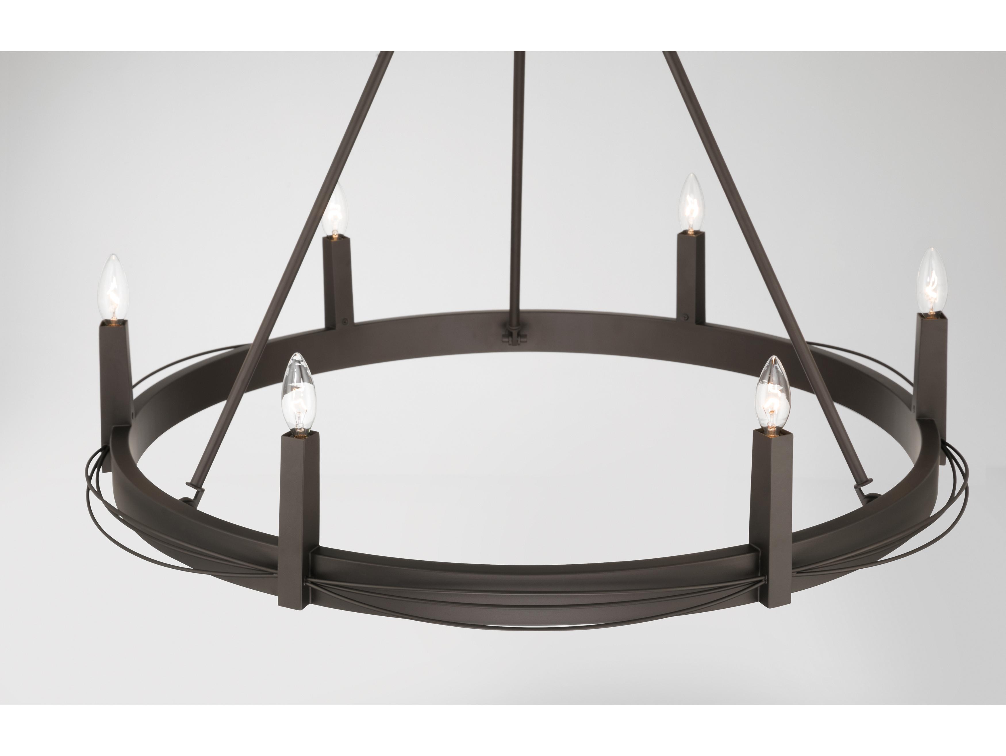 Minka Lavery Dalvor 6-Light Dark Bronze Chandelier