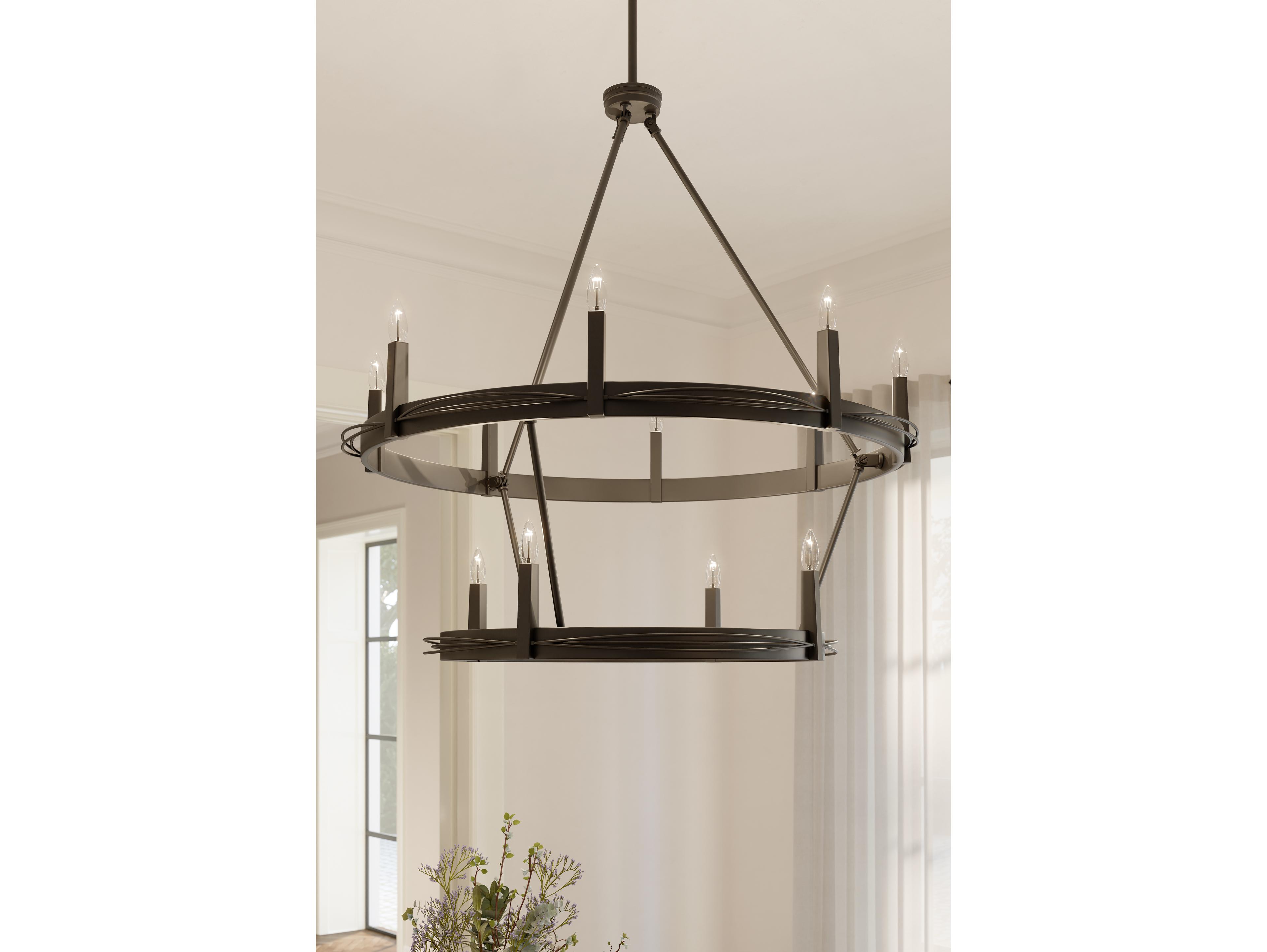 Minka Lavery Dalvor 12-Light Dark Bronze Chandelier