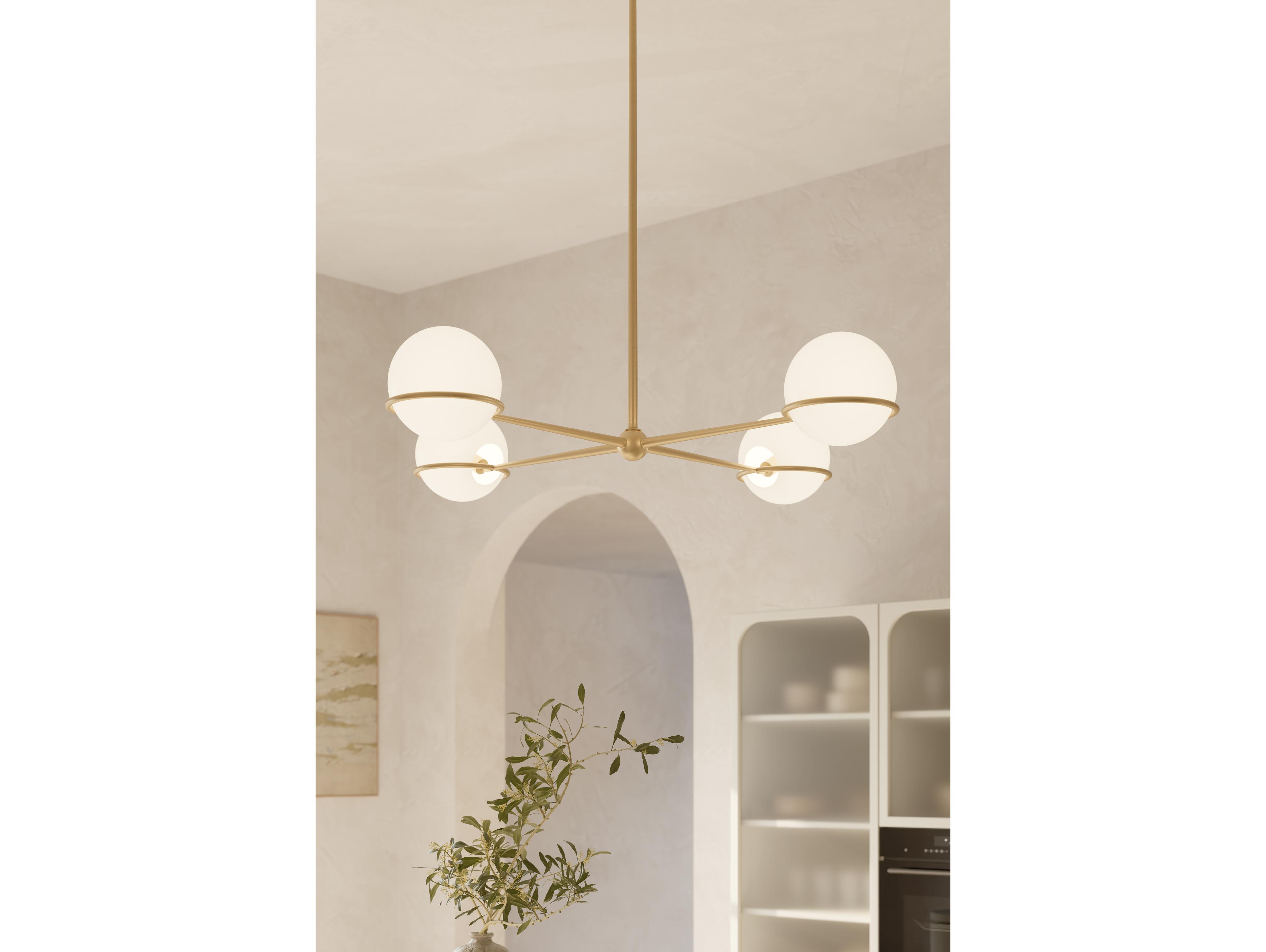 Minka Lavery Orstyn 4-Light Legacy Brass Globe Chandelier
