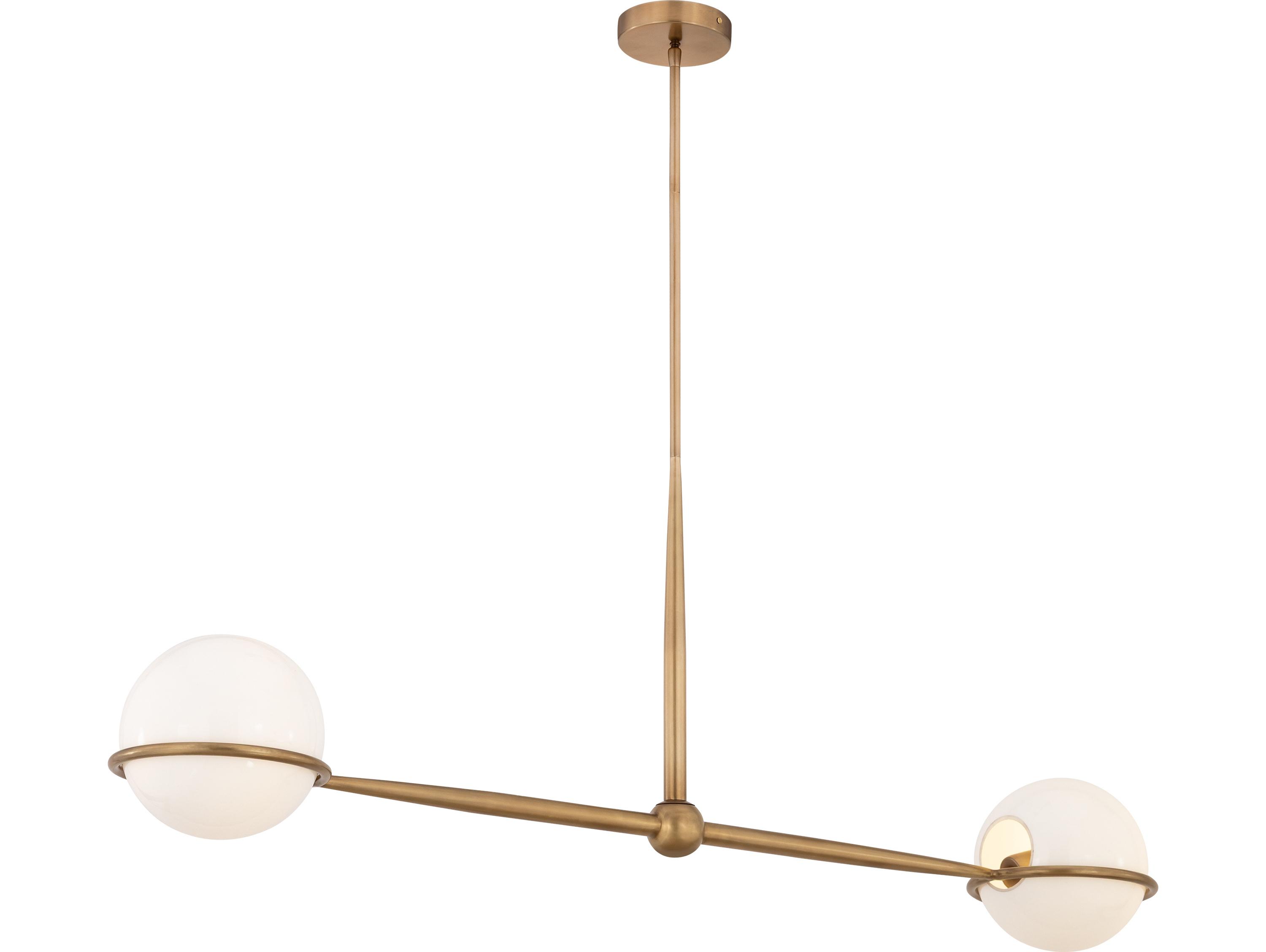 Minka Lavery Orstyn 2-Light Legacy Brass Globe Island Pendant