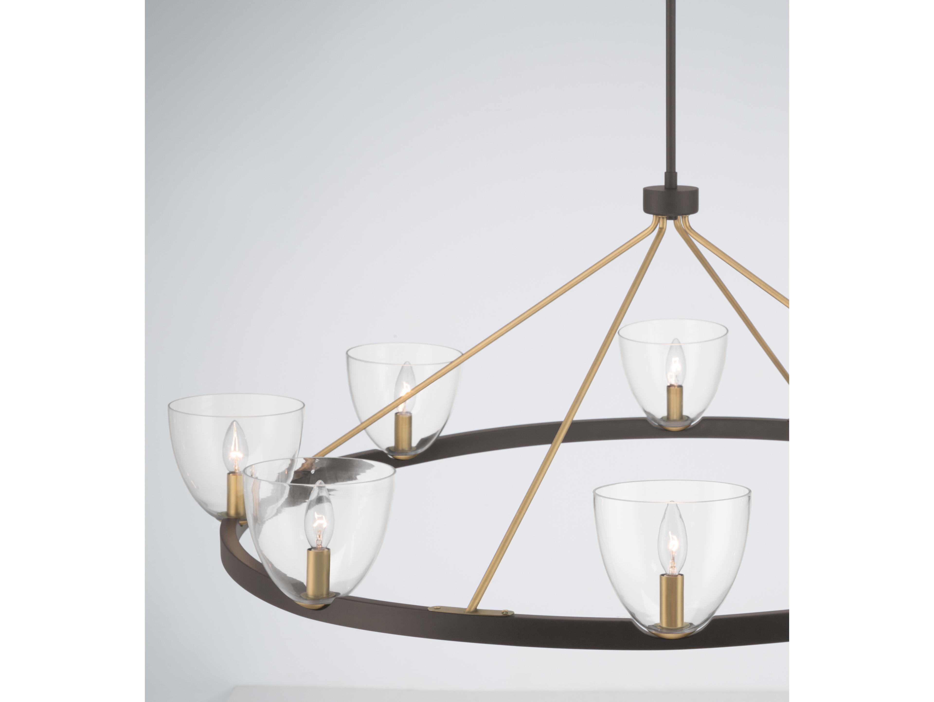 Minka Lavery Noellea 8-Light Dark Bronze Bowl Chandelier