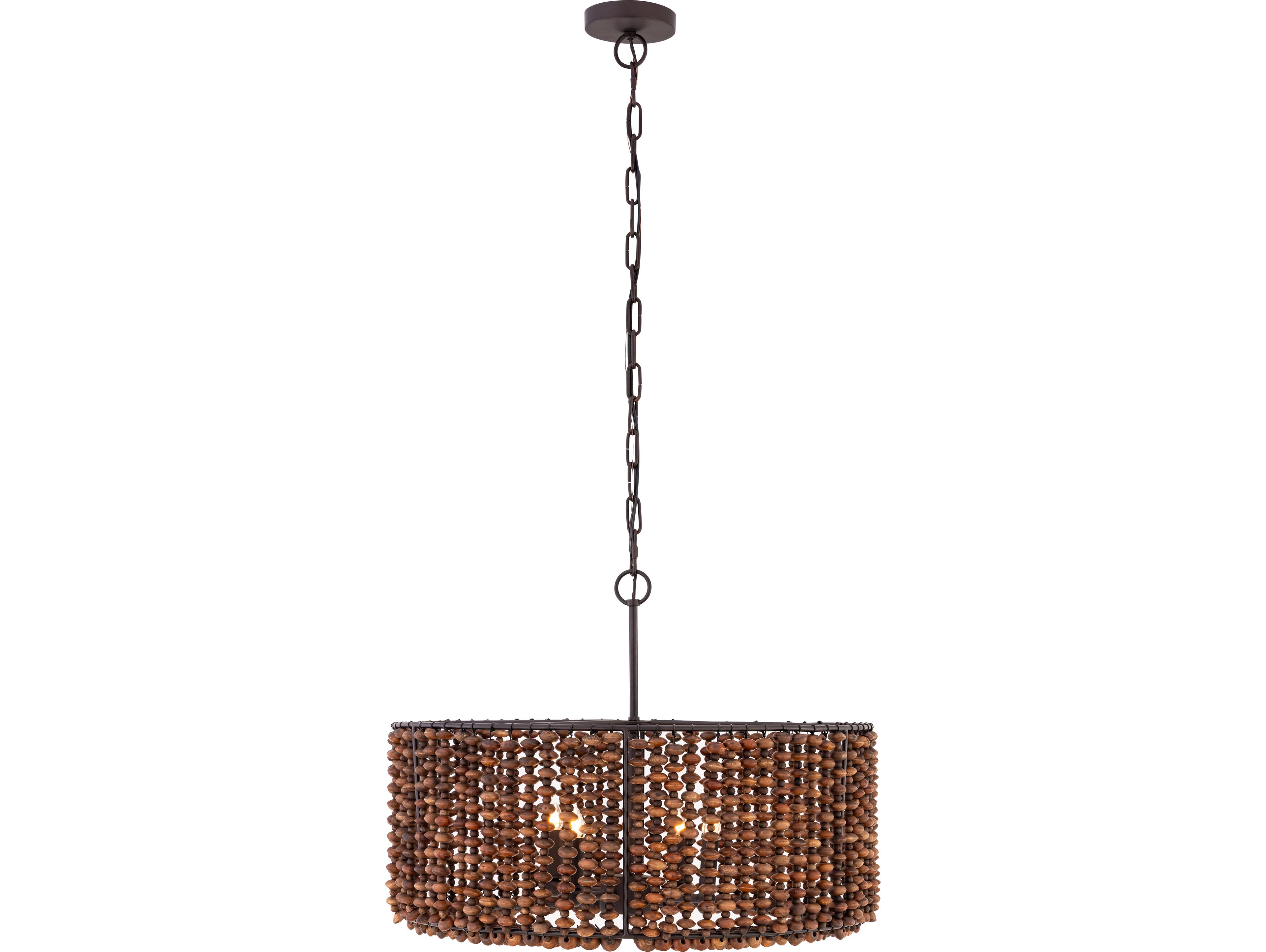 Minka Lavery Beaudelle 4-Light Dark Bronze Drum Pendant