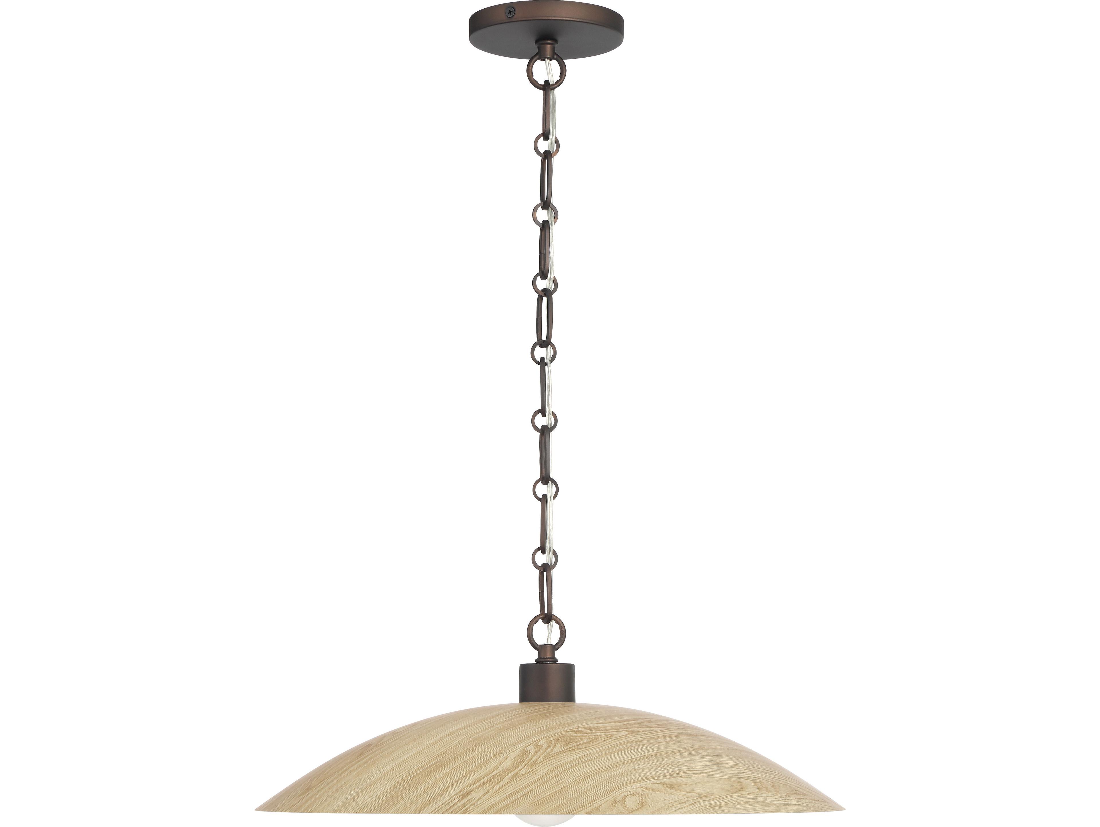 Minka Lavery Derby 1-Light Dark Bronze Dome Pendant