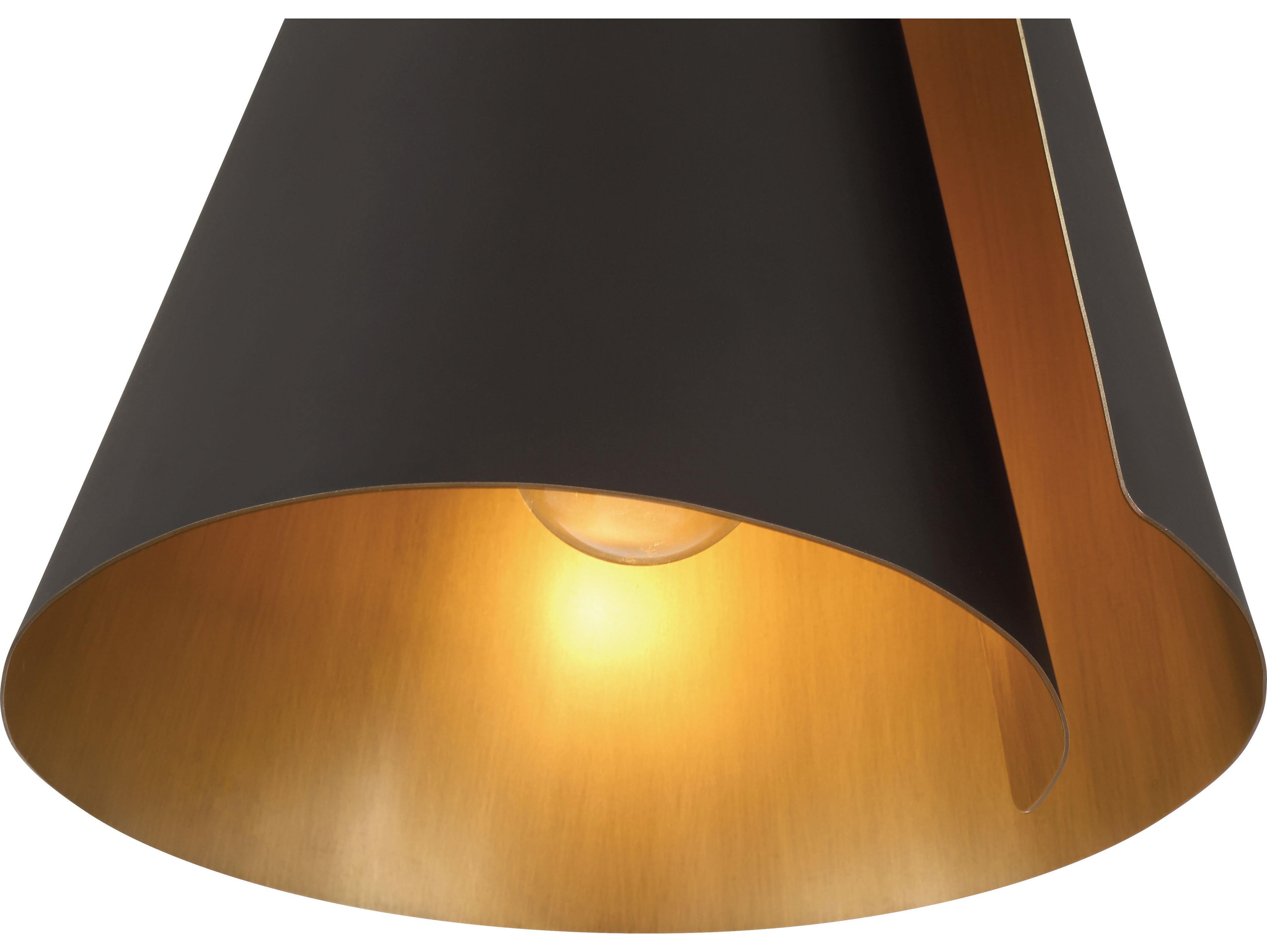 Minka Lavery Hillcrest 1-Light Legacy Brass Dark Bronze Mini Pendant