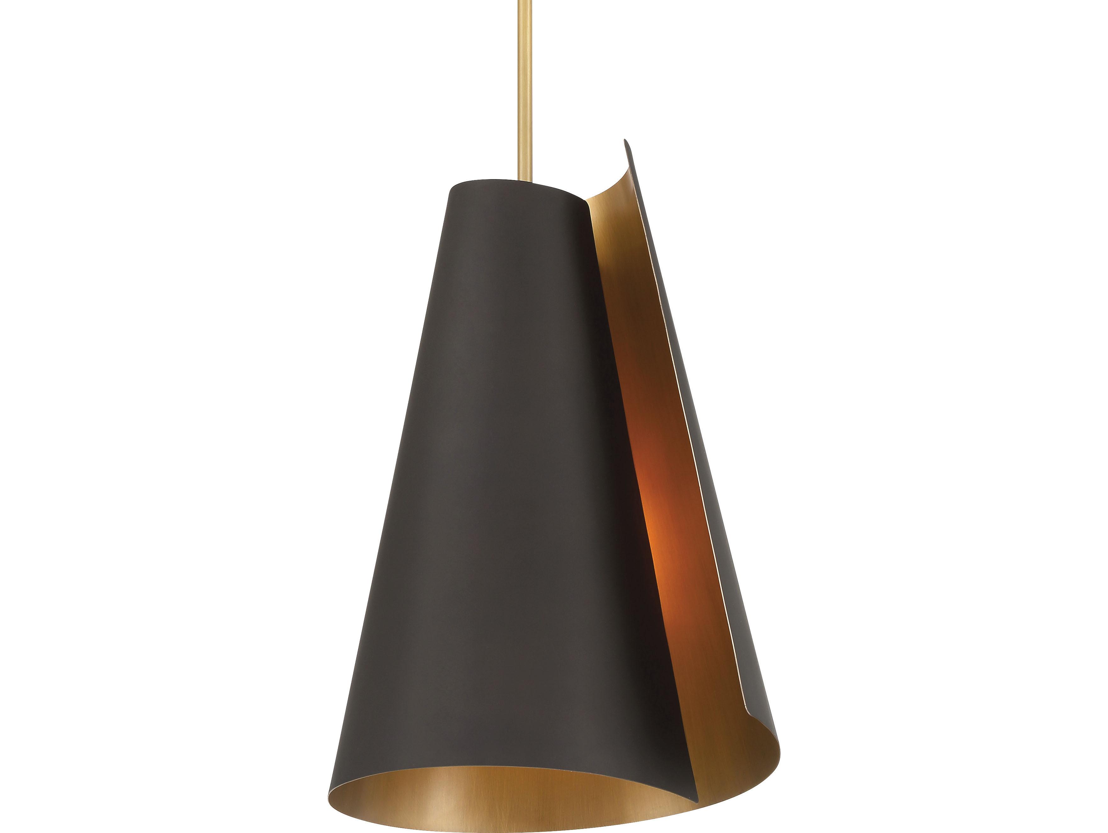 Minka Lavery Hillcrest 1-Light Legacy Brass Dark Bronze Pendant