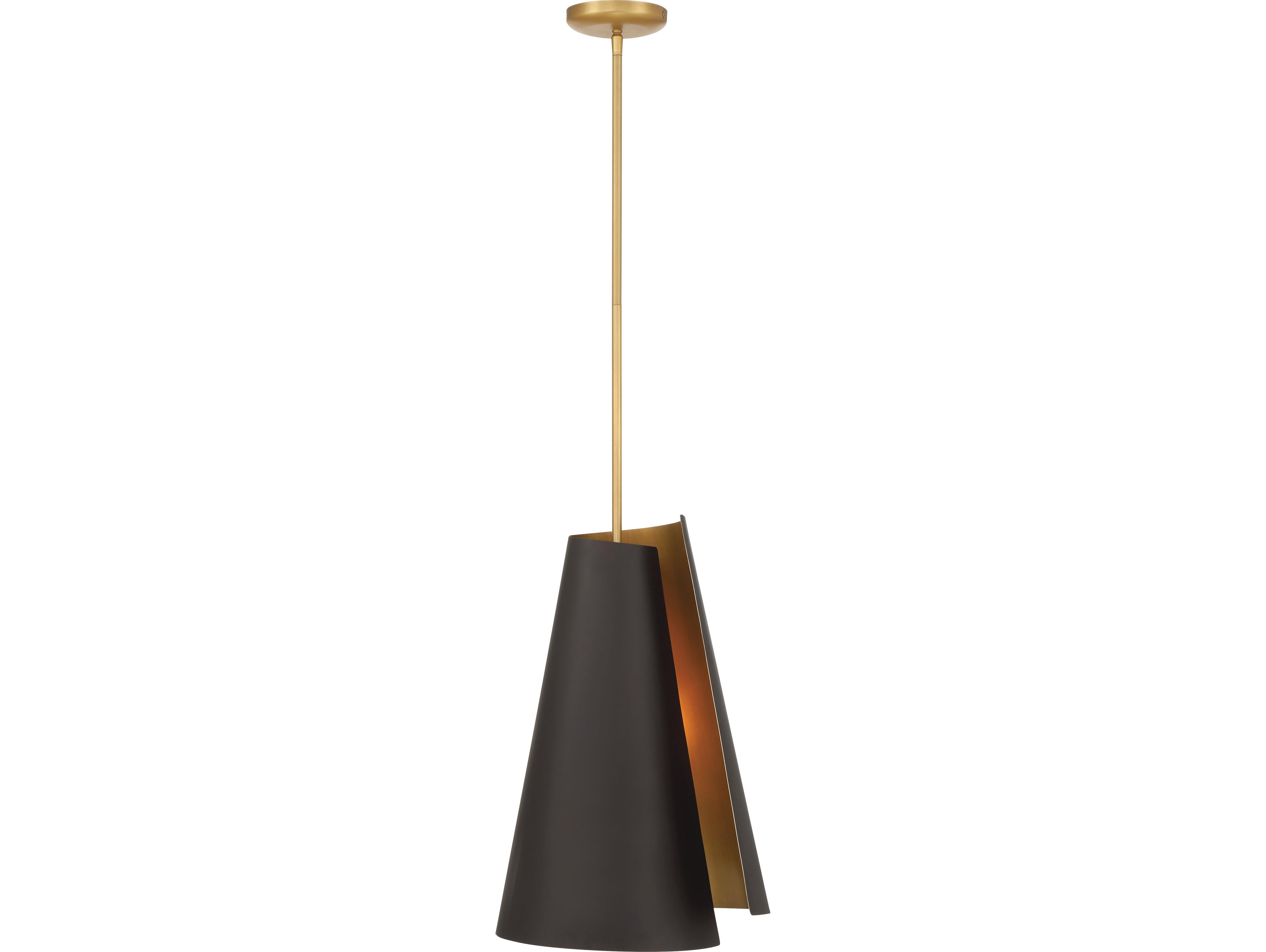 Minka Lavery Hillcrest 1-Light Legacy Brass Dark Bronze Pendant