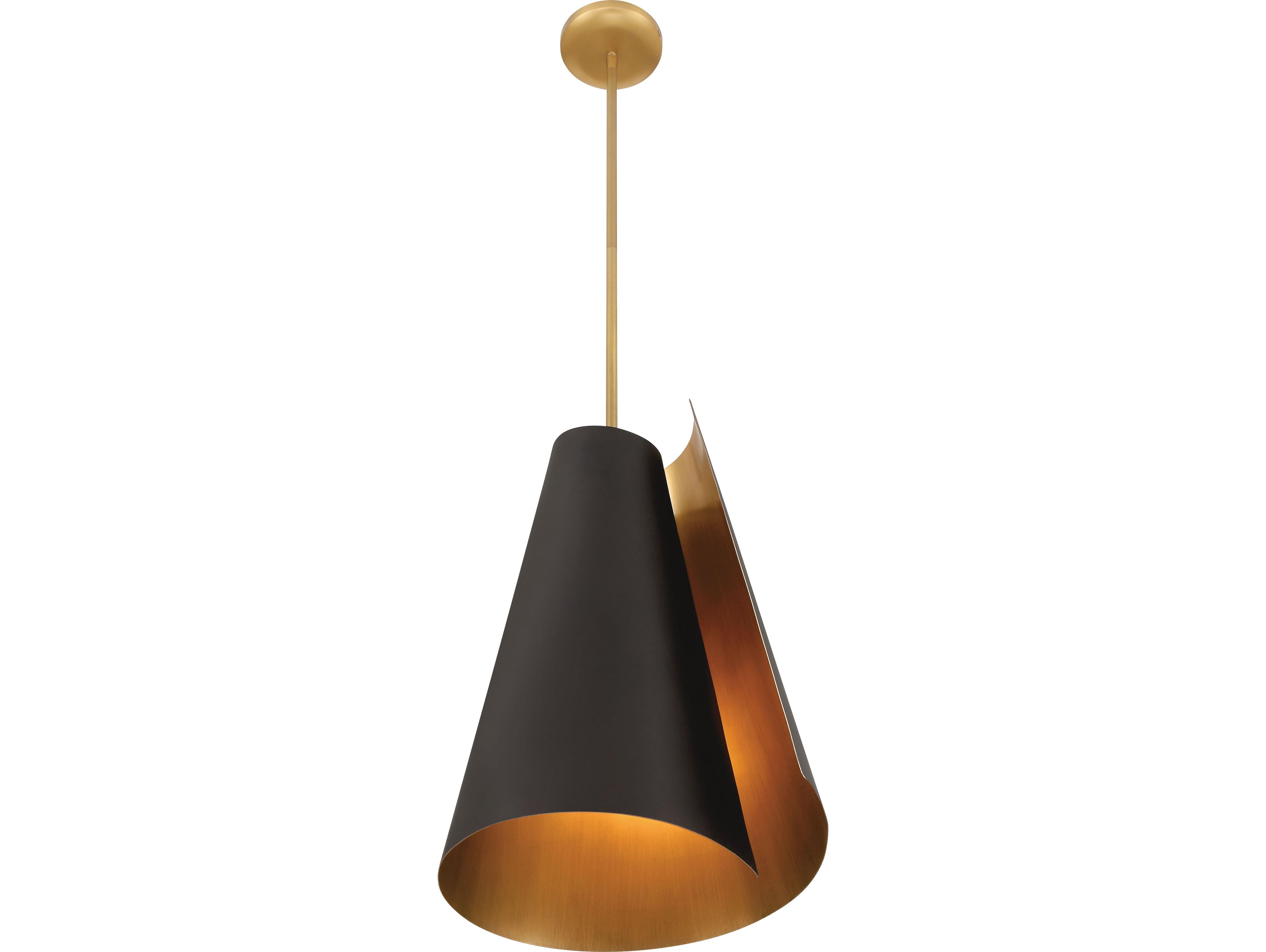 Minka Lavery Hillcrest 1-Light Legacy Brass Dark Bronze Pendant