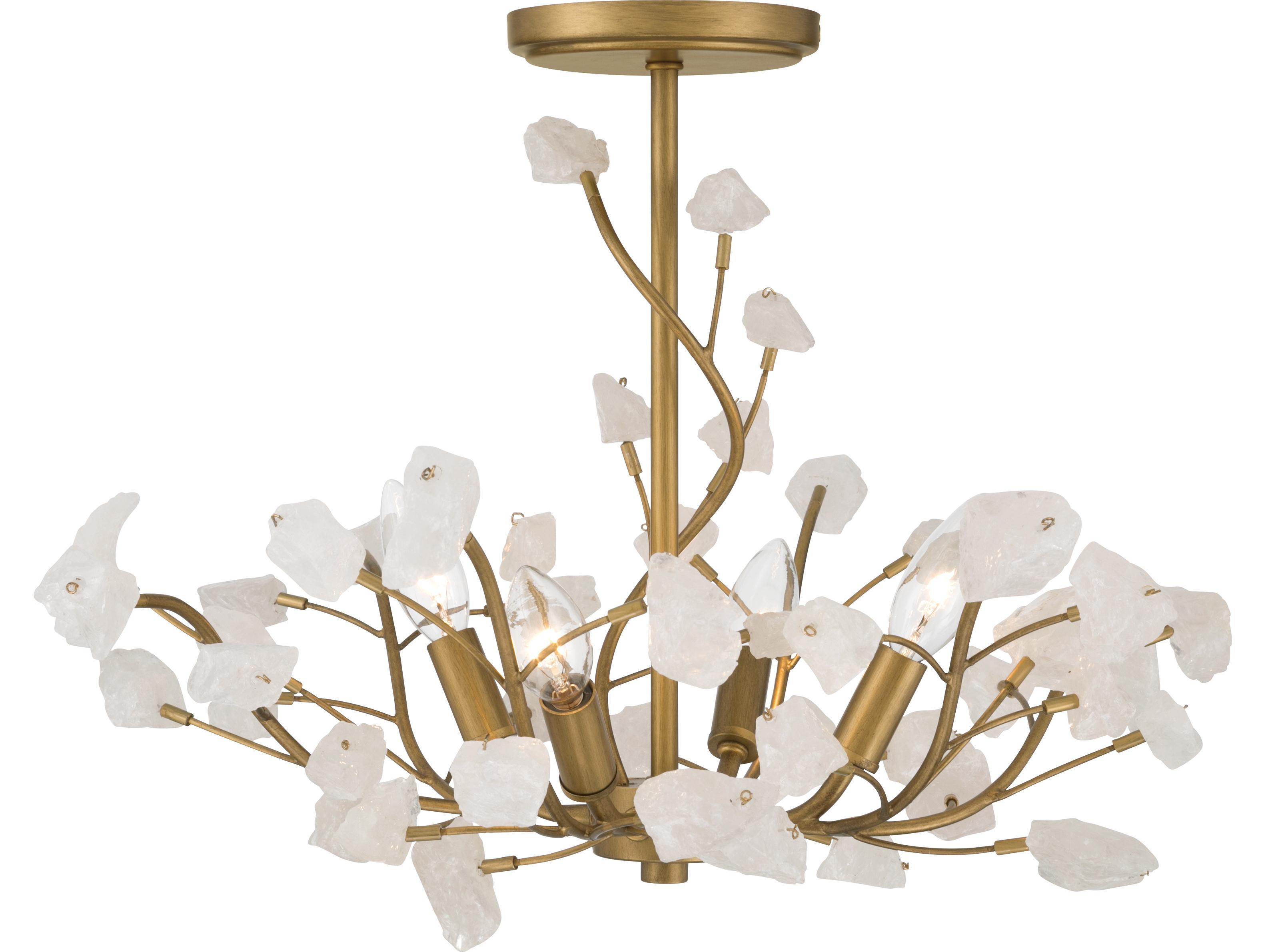Minka Lavery Ramus 4-Light Painted Legacy Brass Semi Flush Mount